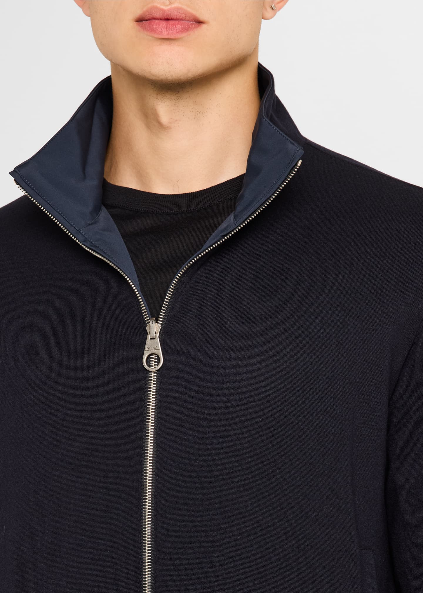Loro Piana Men's Windmate Storm System Nylon Bomber Jacket Image 5 of 5