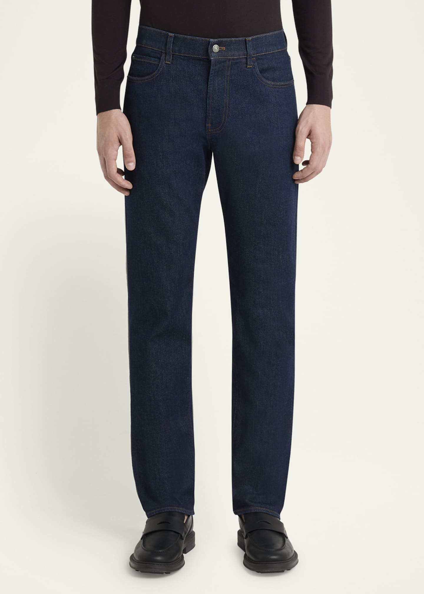 Loro Piana Men's Quarona Kurashiki Slim Denim Trousers Image 4 of 7