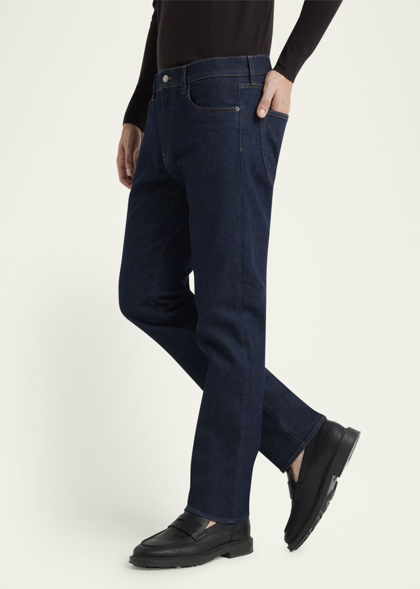 Loro Piana Men's Quarona Kurashiki Slim Denim Trousers Image 7 of 7