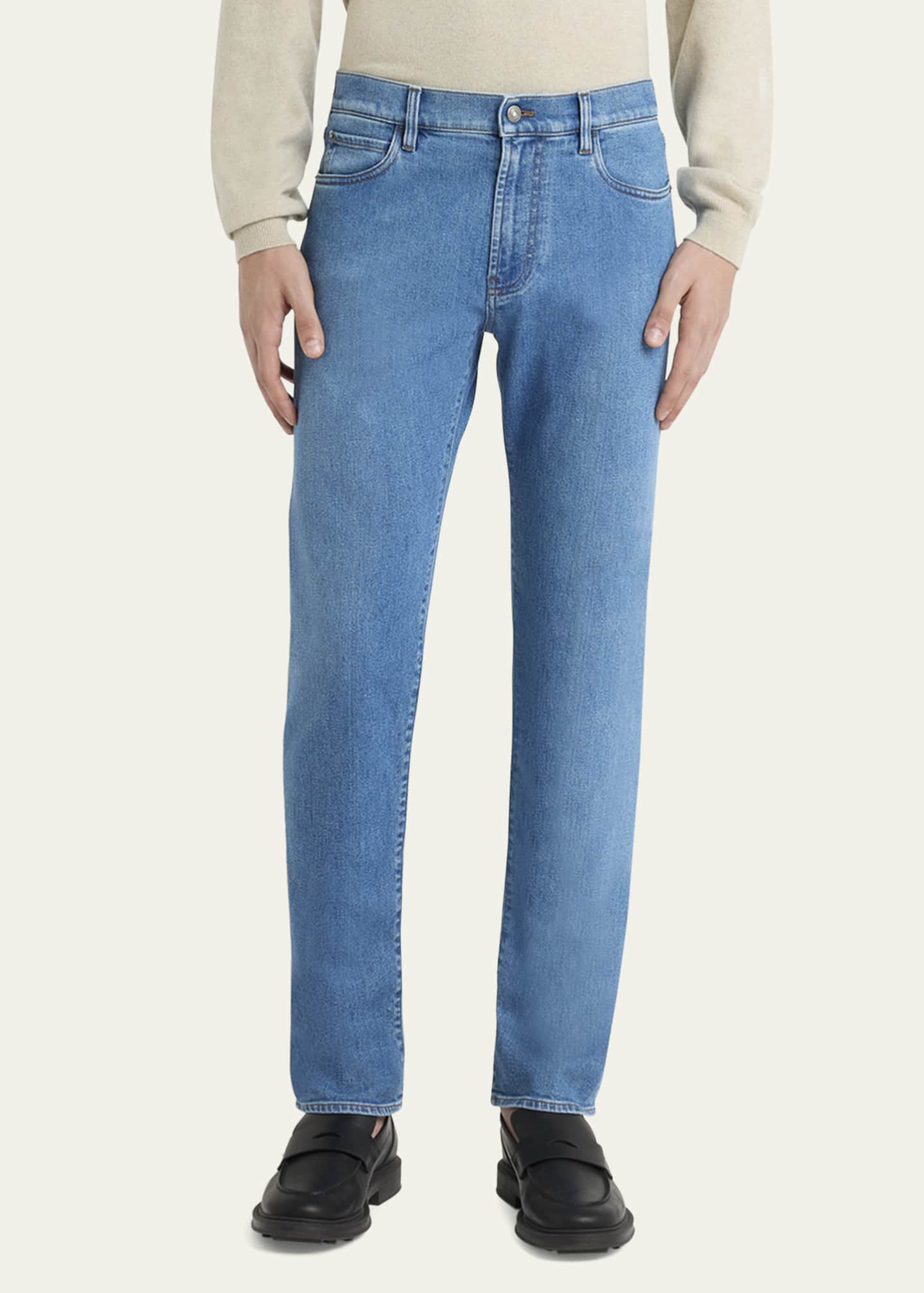 Loro Piana Men's Quarona Kurashiki Slim Denim Trousers Image 4 of 5