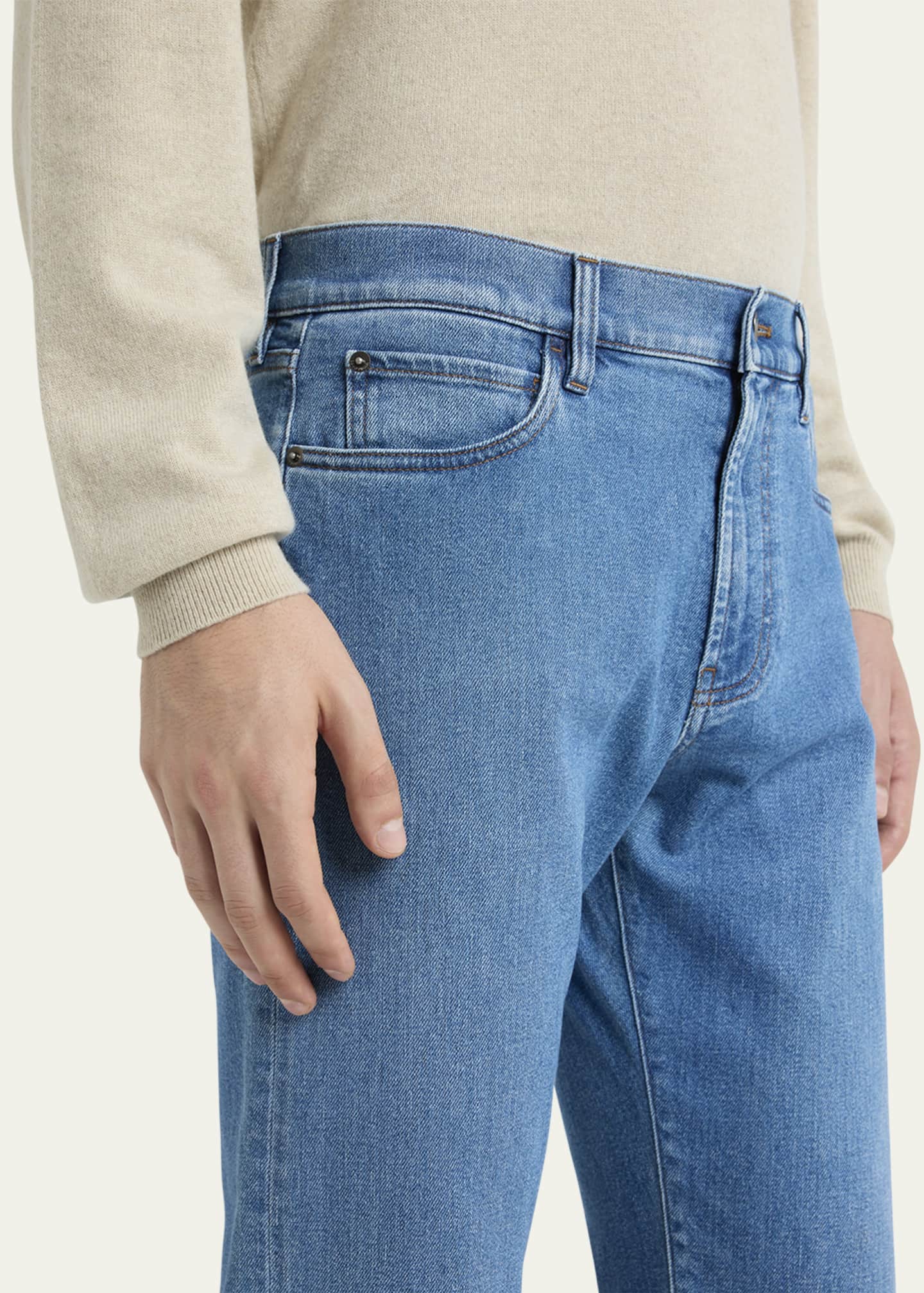 Loro Piana Men's Quarona Kurashiki Slim Denim Trousers Image 5 of 5