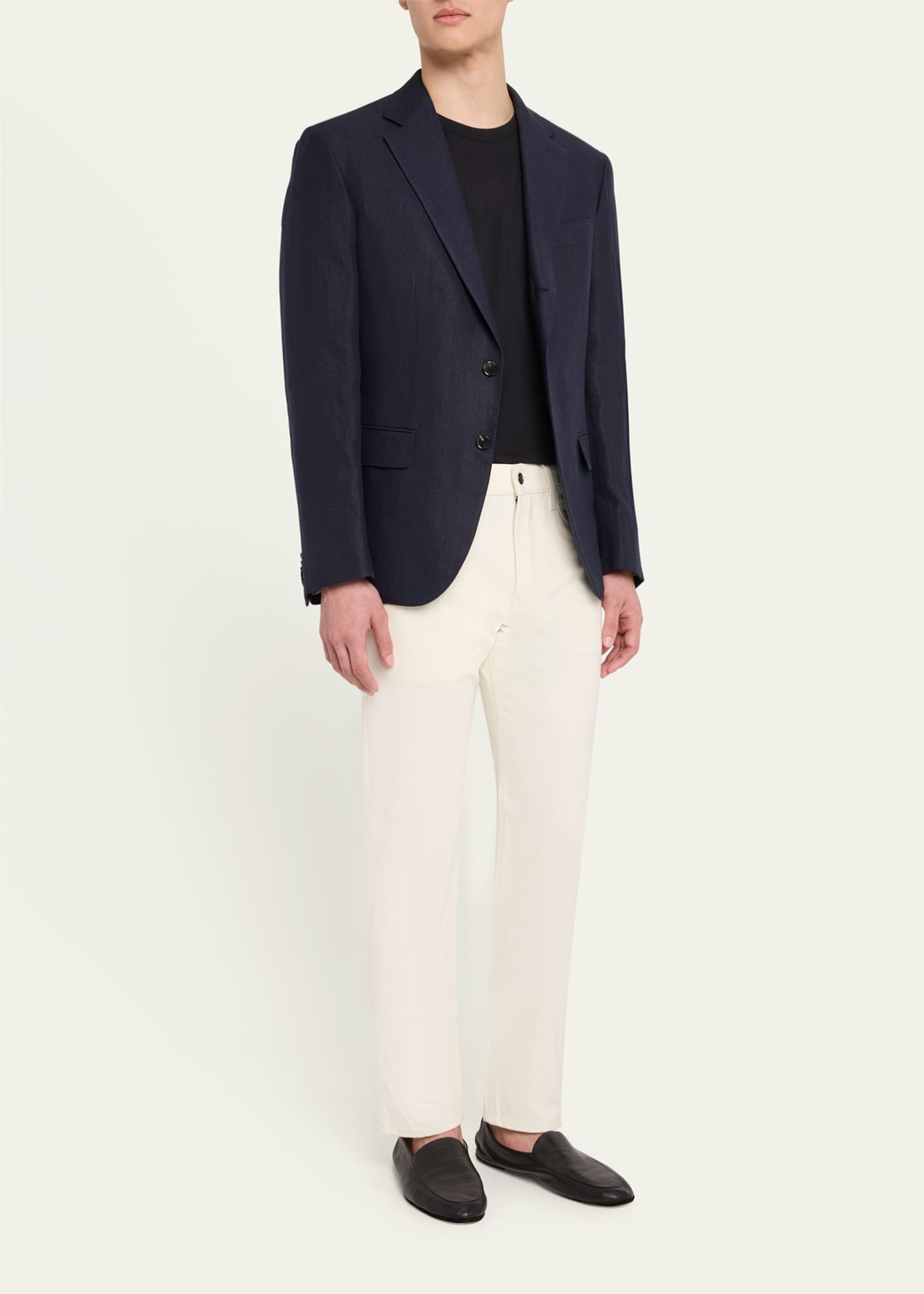 Loro Piana Men's Quarona Soft Denim Pants Image 2 of 5