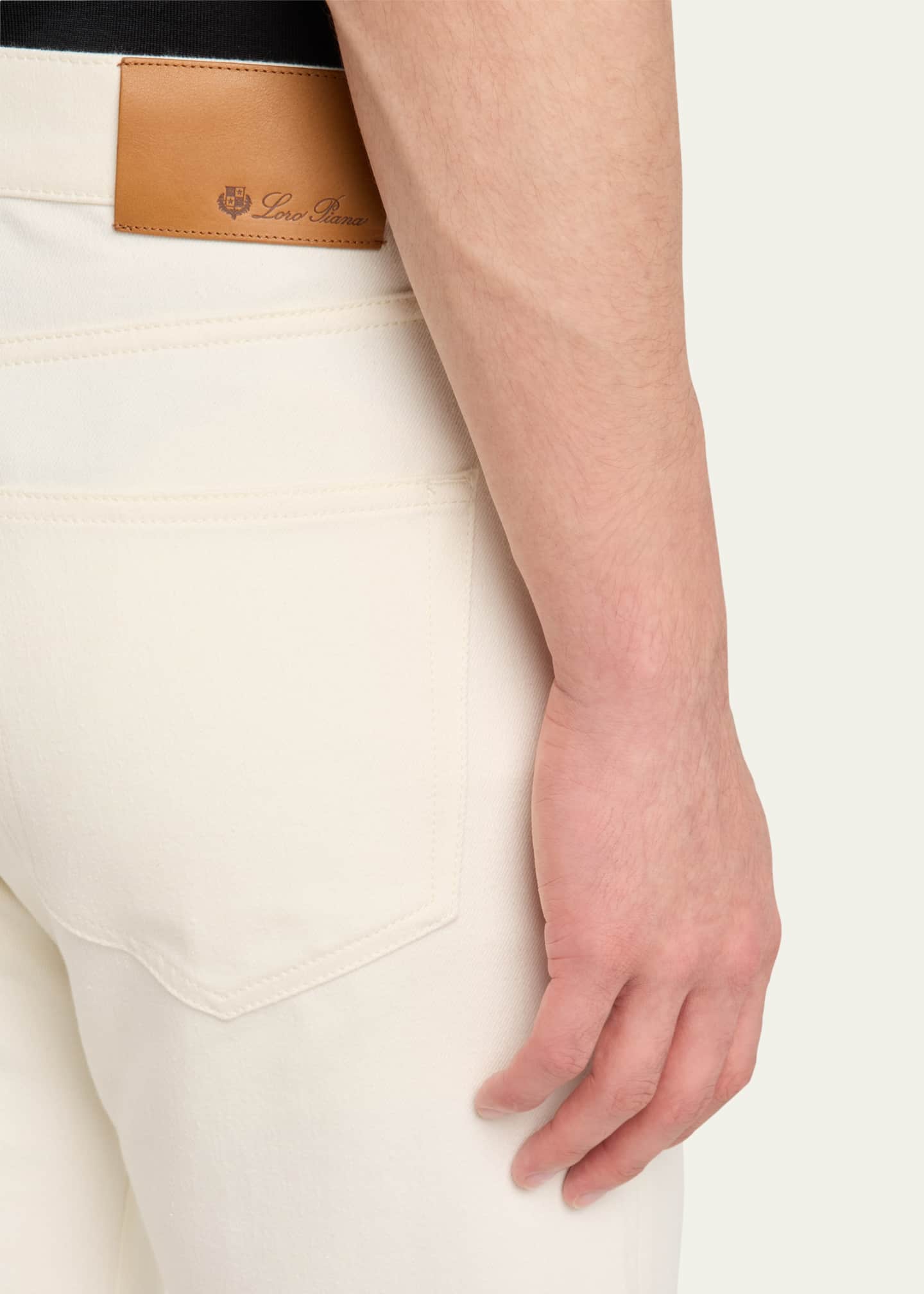 Loro Piana Men's Quarona Soft Denim Pants Image 5 of 5
