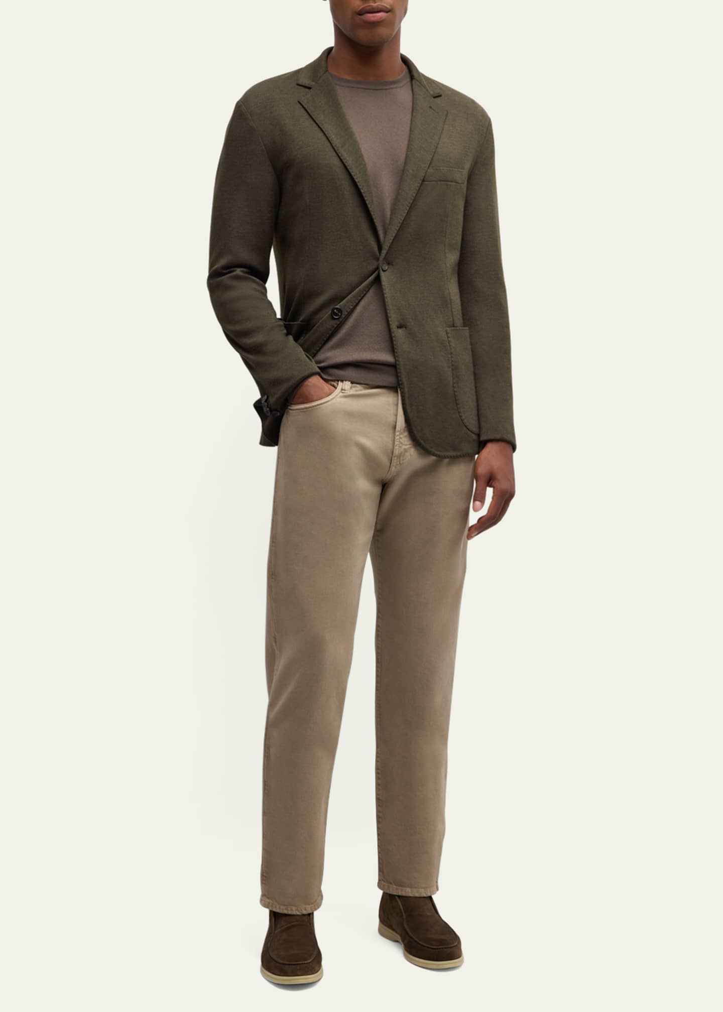 Loro Piana Men's Sunset Cashmere Silk Sports Jacket Image 2 of 5