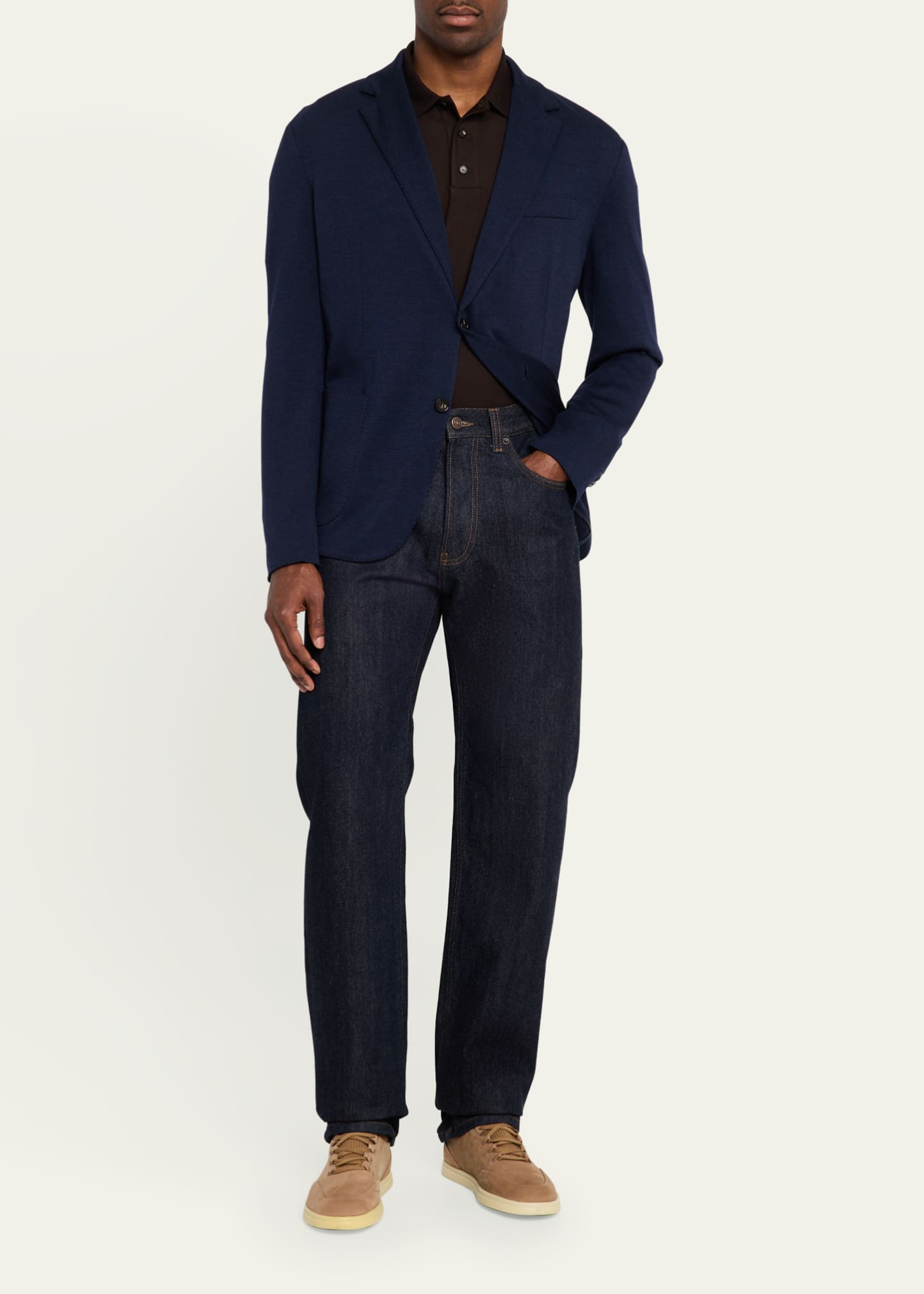 Loro Piana Men's Sunset Cashmere Silk Sports Jacket Image 2 of 5