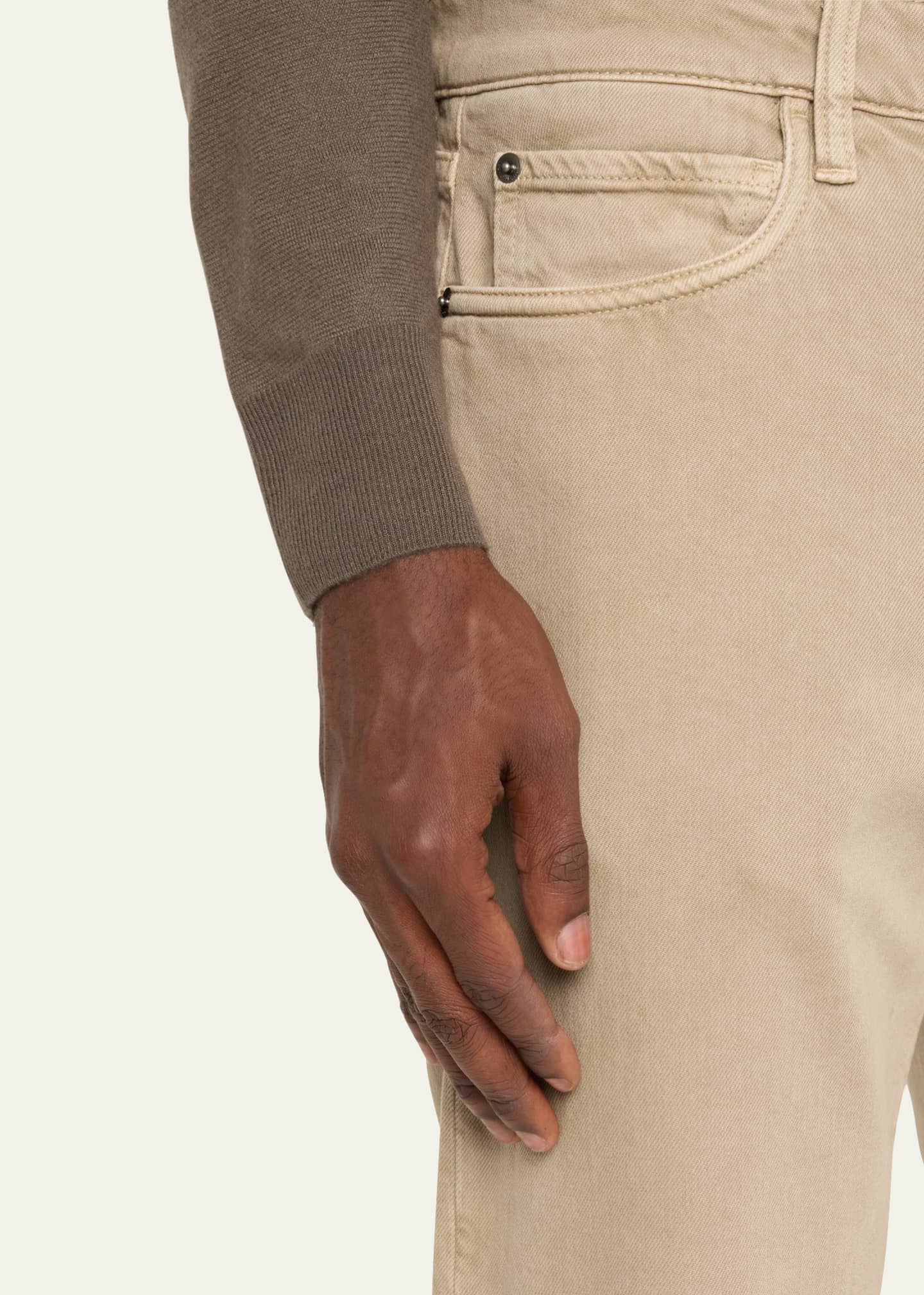 Loro Piana Men's Carlo Hyannis Straight Cotton Trousers