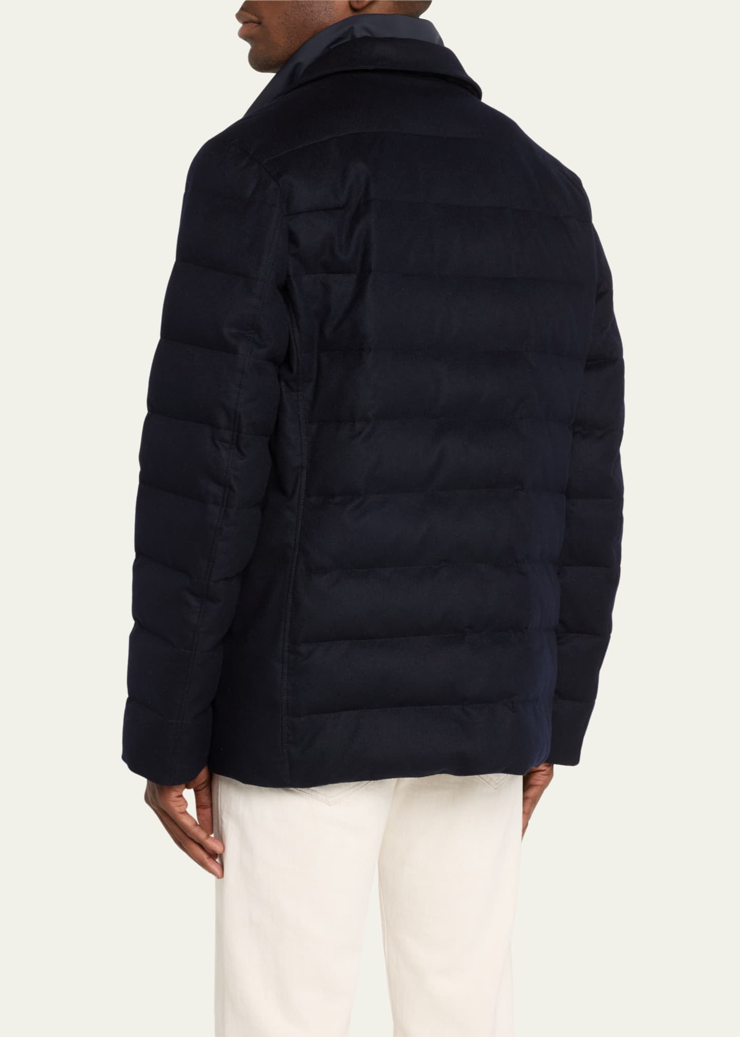Loro Piana Men's Nama Cashmere Single-Breasted Storm Jacket Image 3 of 5