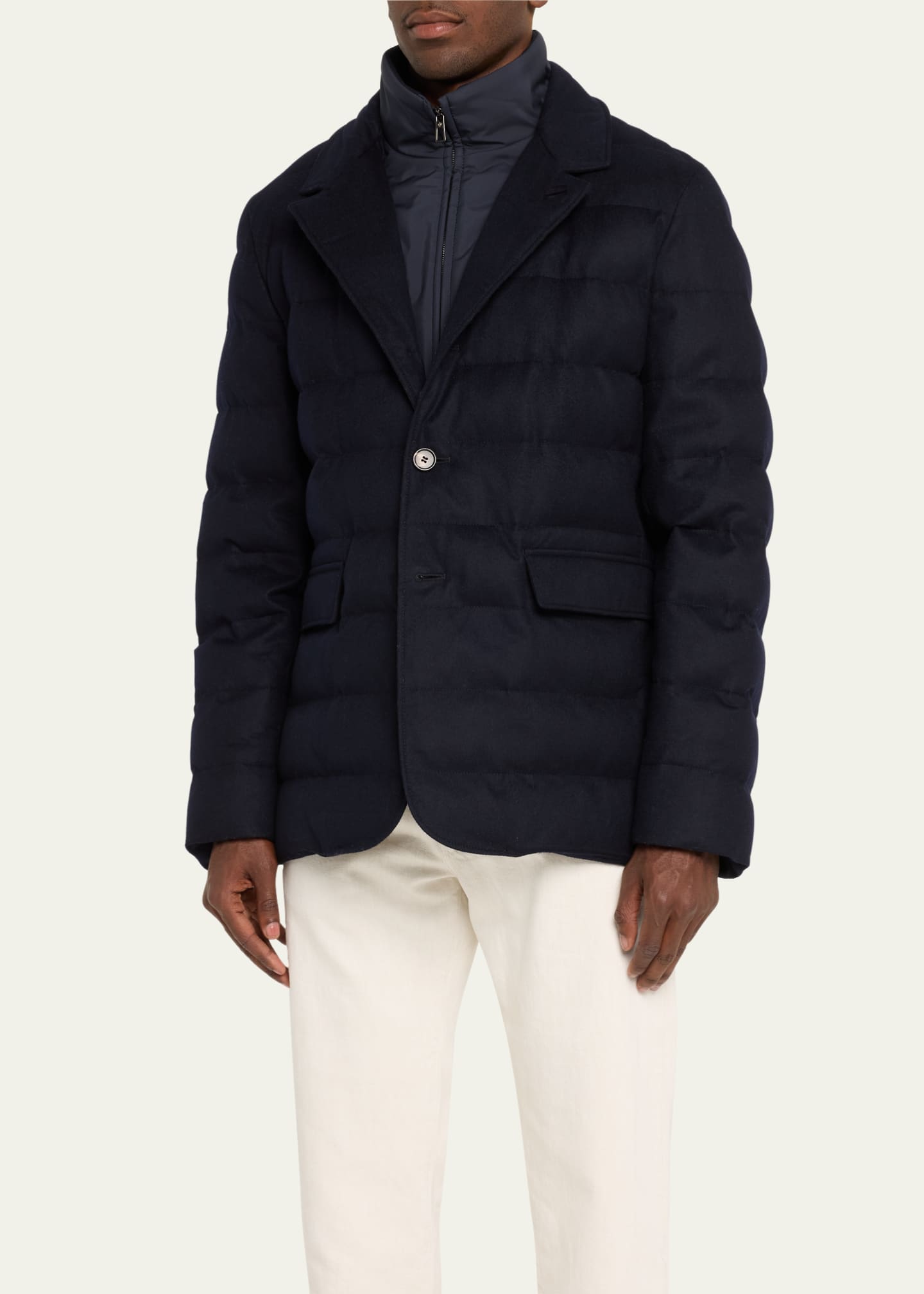 Loro Piana Men's Nama Cashmere Single-Breasted Storm Jacket Image 4 of 5