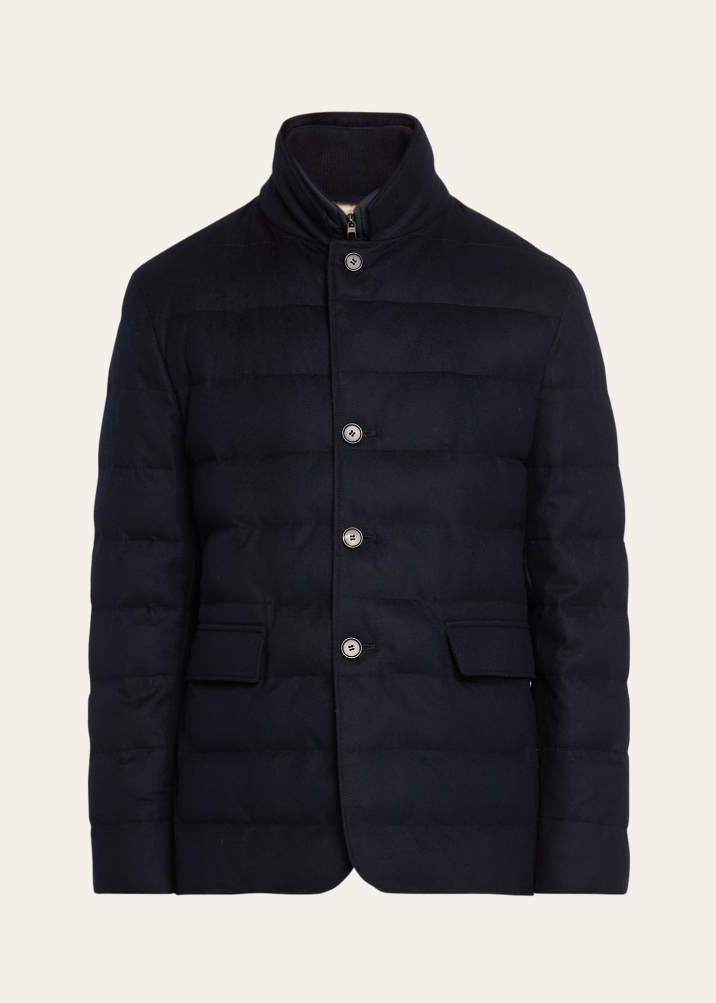 Loro Piana Men's Nama Cashmere Single-Breasted Storm Jacket Image 1 of 5