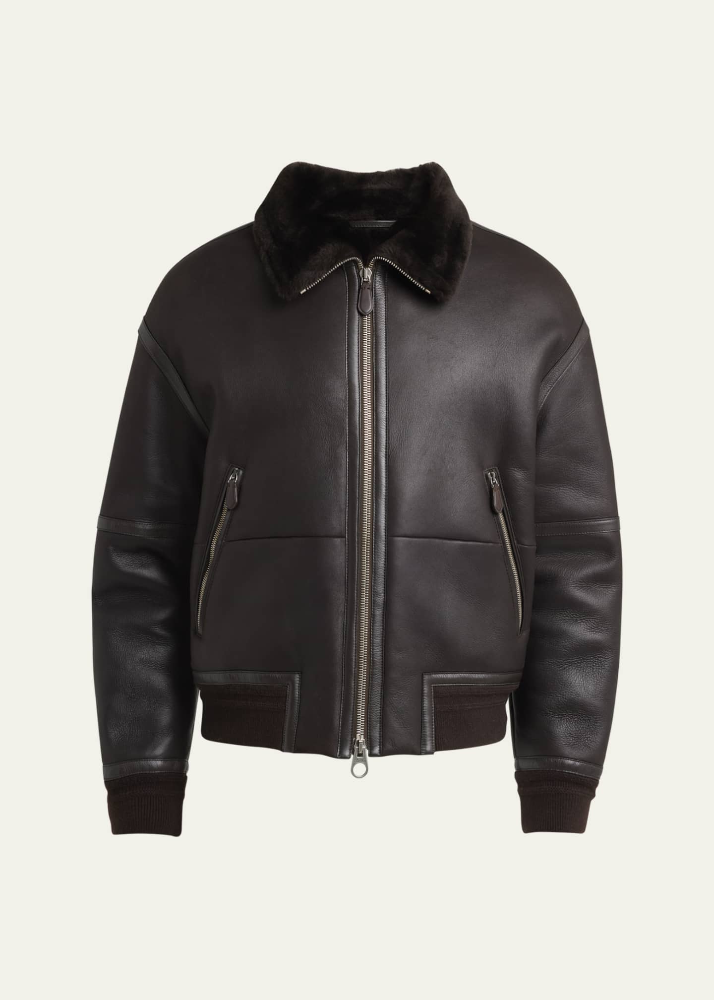 Loro Piana Men s Peter Leather Shearling Bomber Jacket Bergdorf Goodman