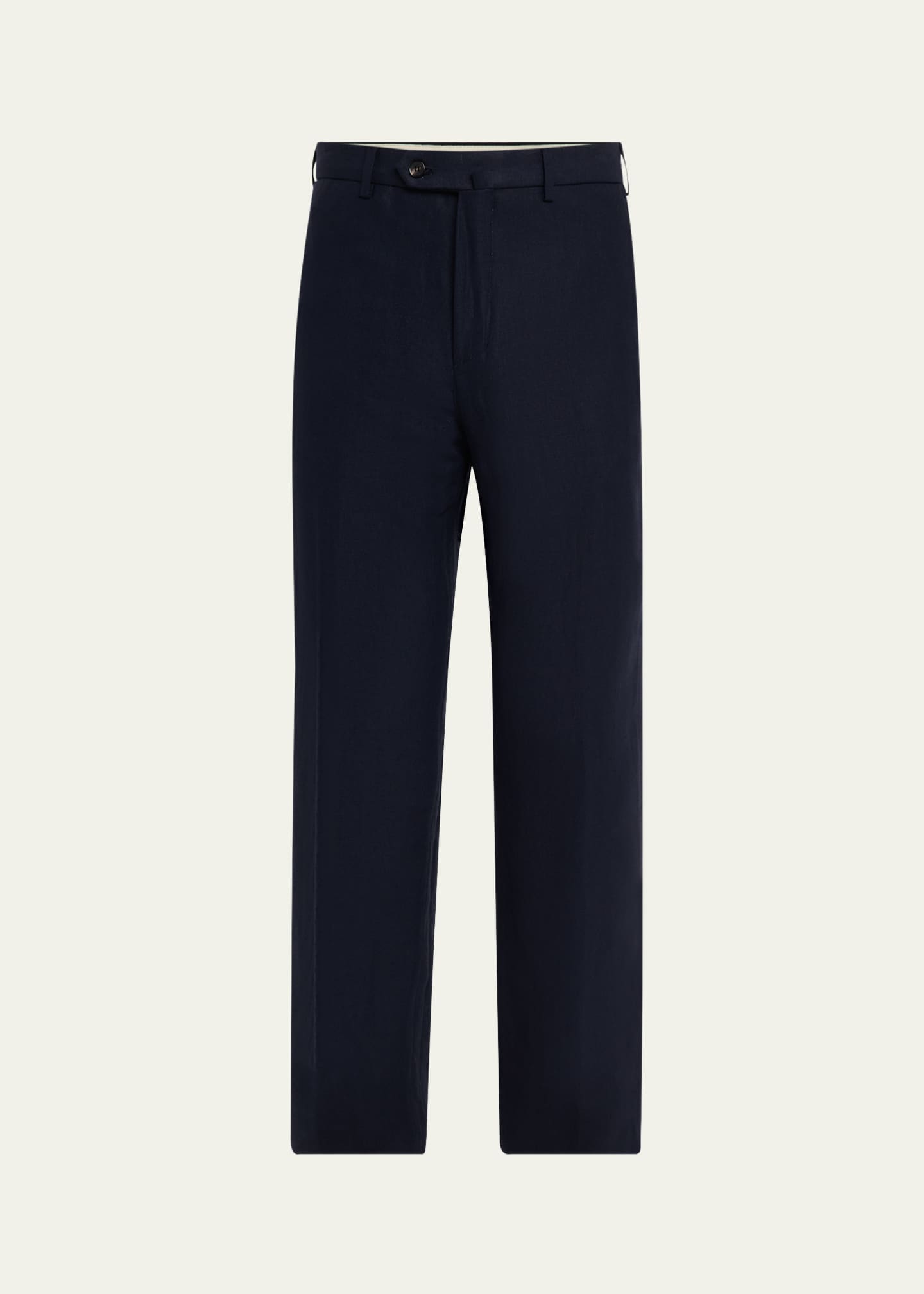 Loro Piana Men's Carlo Antigua Flax Trousers Image 1 of 5
