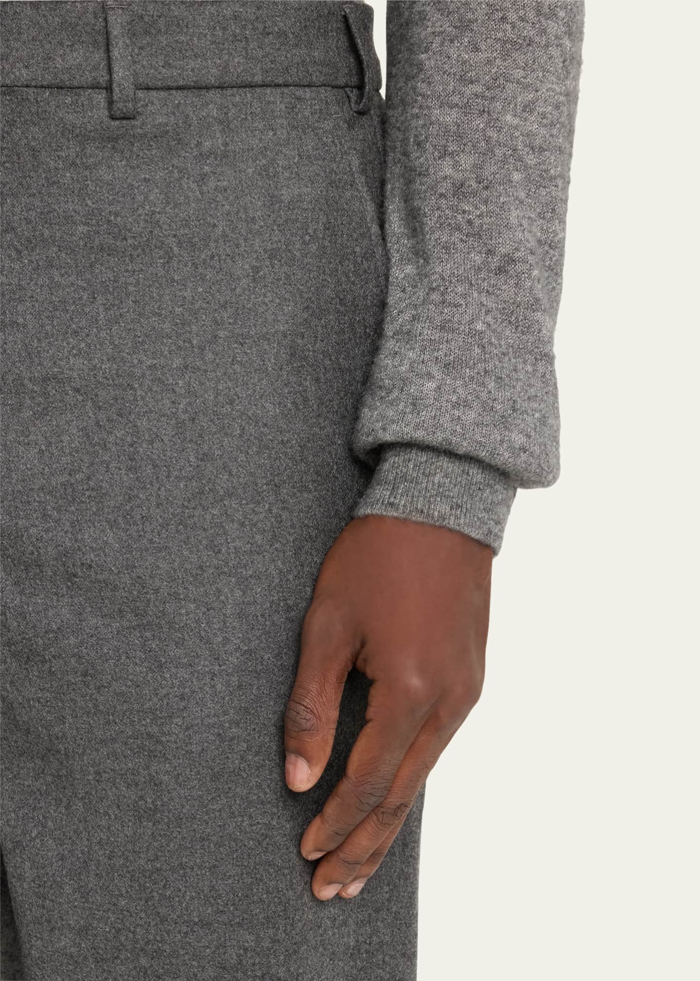 Loro Piana Men's Carlo Cashmere Flannel Trousers Image 5 of 5