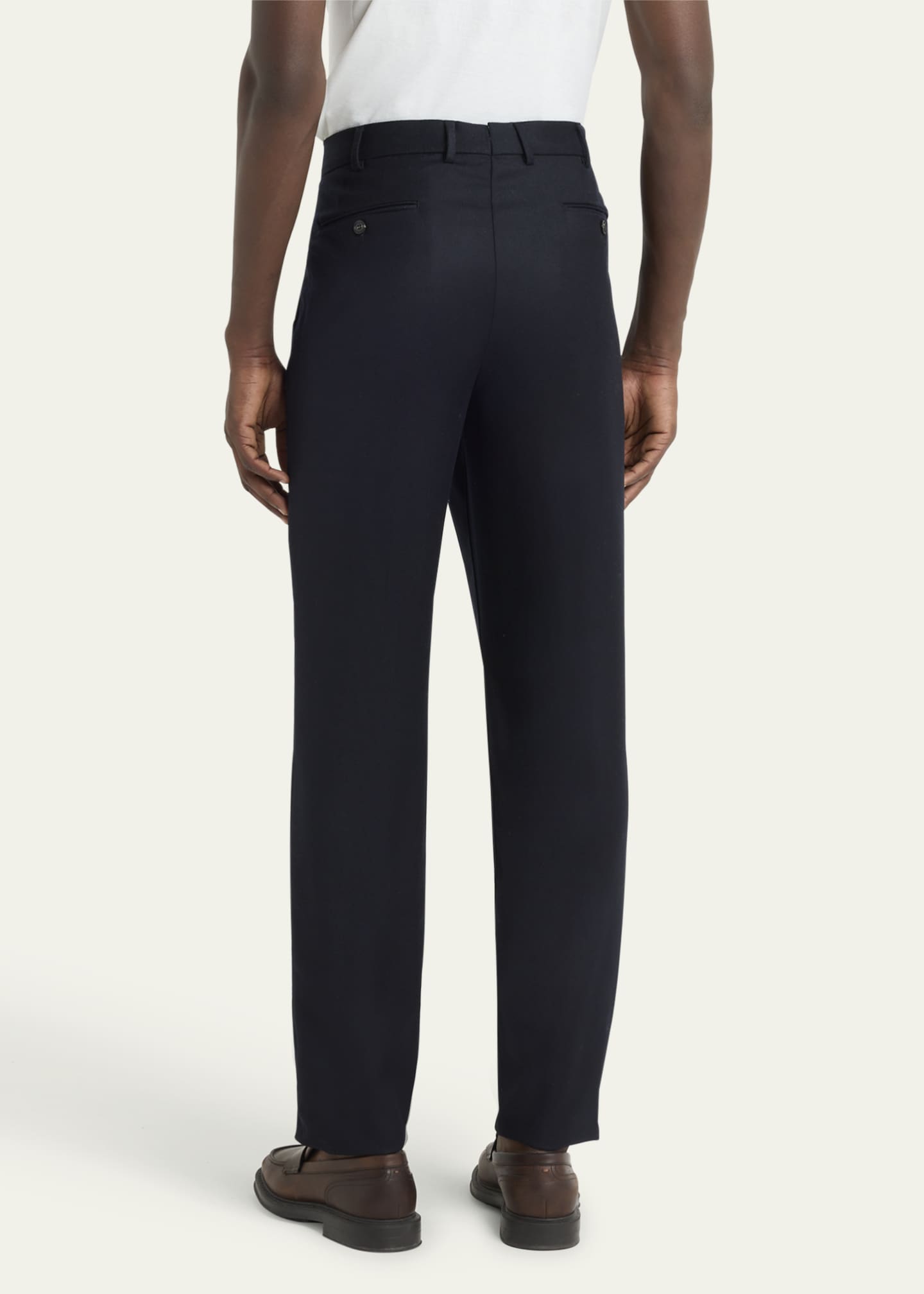 Loro Piana Men's Carlo Cashmere Flannel Trousers Image 3 of 5