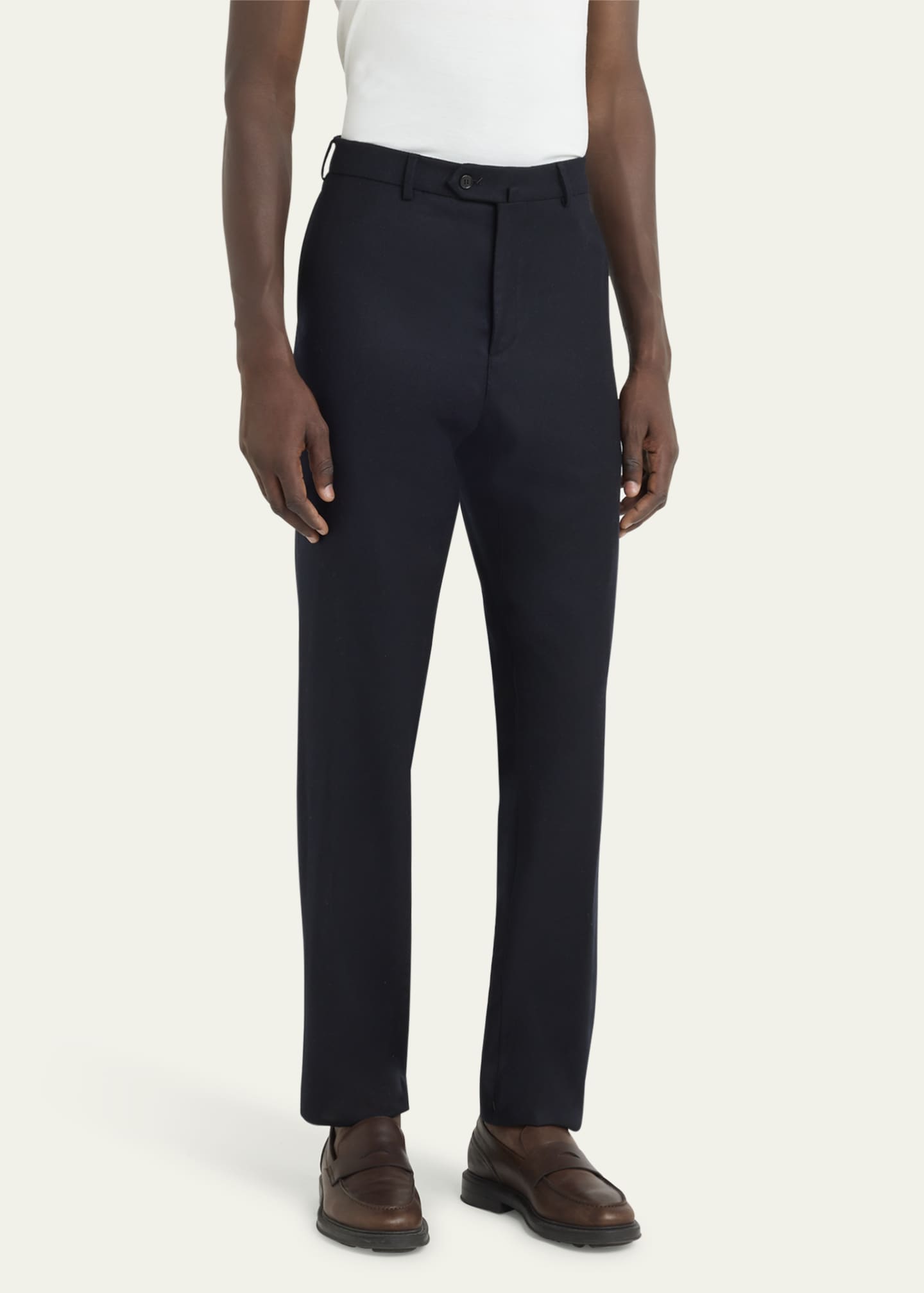 Loro Piana Men's Carlo Cashmere Flannel Trousers Image 4 of 5