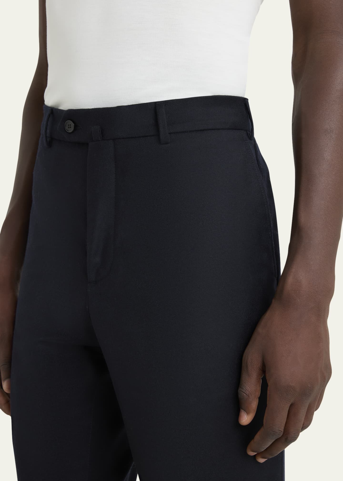 Loro Piana Men's Carlo Cashmere Flannel Trousers Image 5 of 5