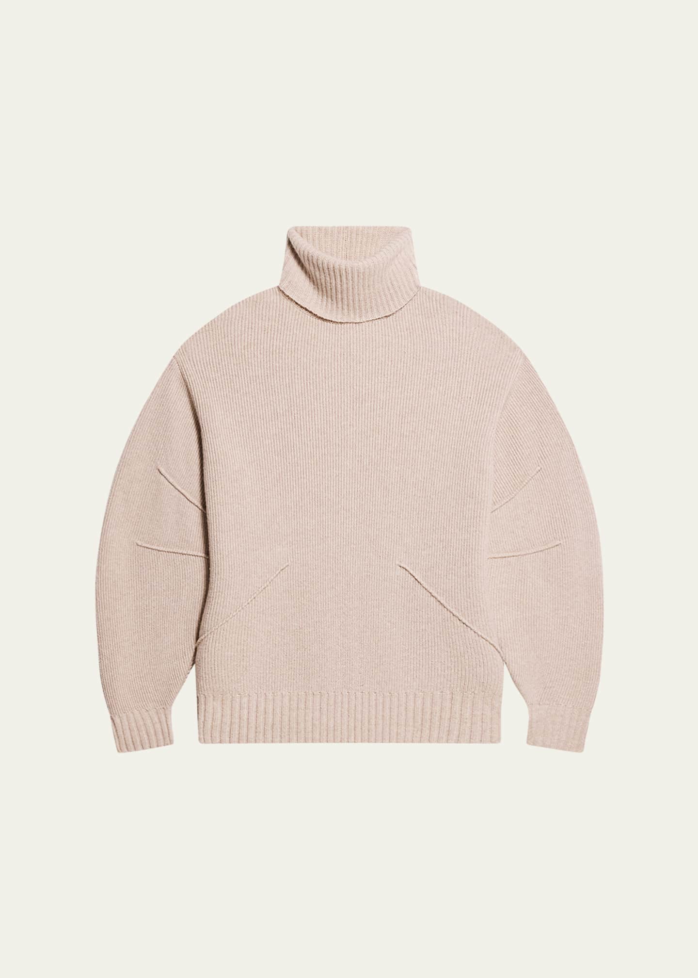 Helmut Lang Apex Chunky Wool-Cashmere Turtleneck Sweater Image 1 of 5