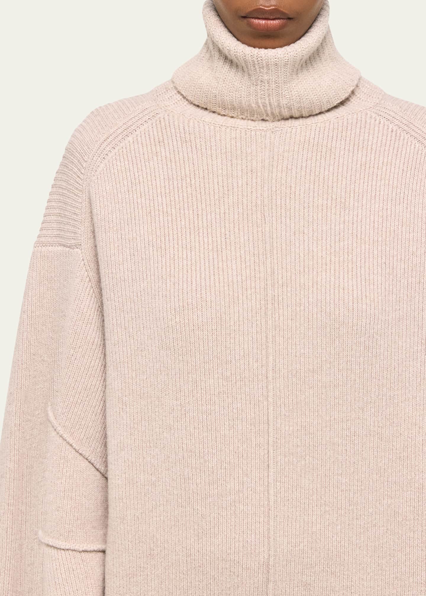 Helmut Lang Apex Chunky Wool-Cashmere Turtleneck Sweater Image 5 of 5