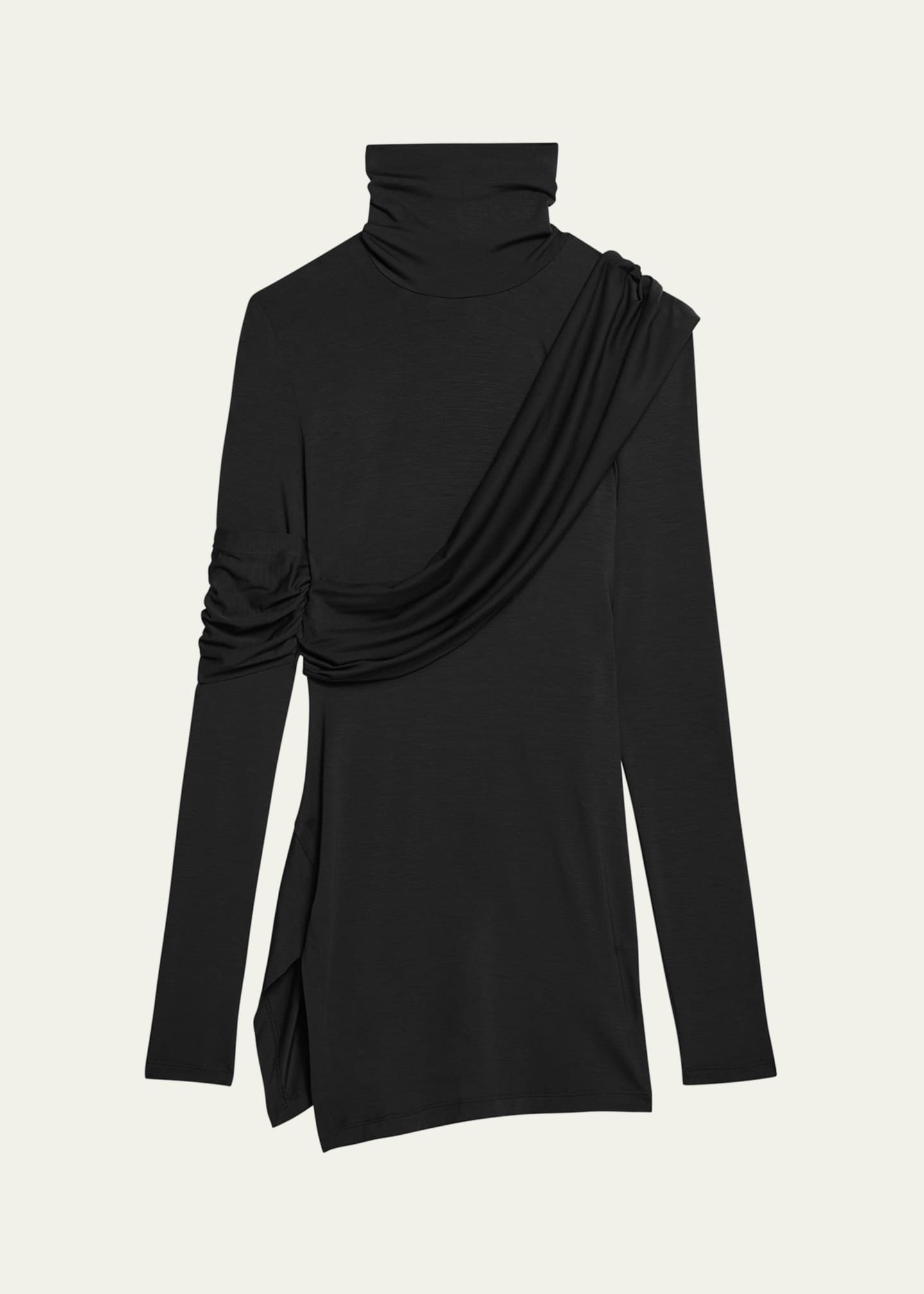 Helmut Lang Draped Knit Turtleneck Top Image 1 of 5