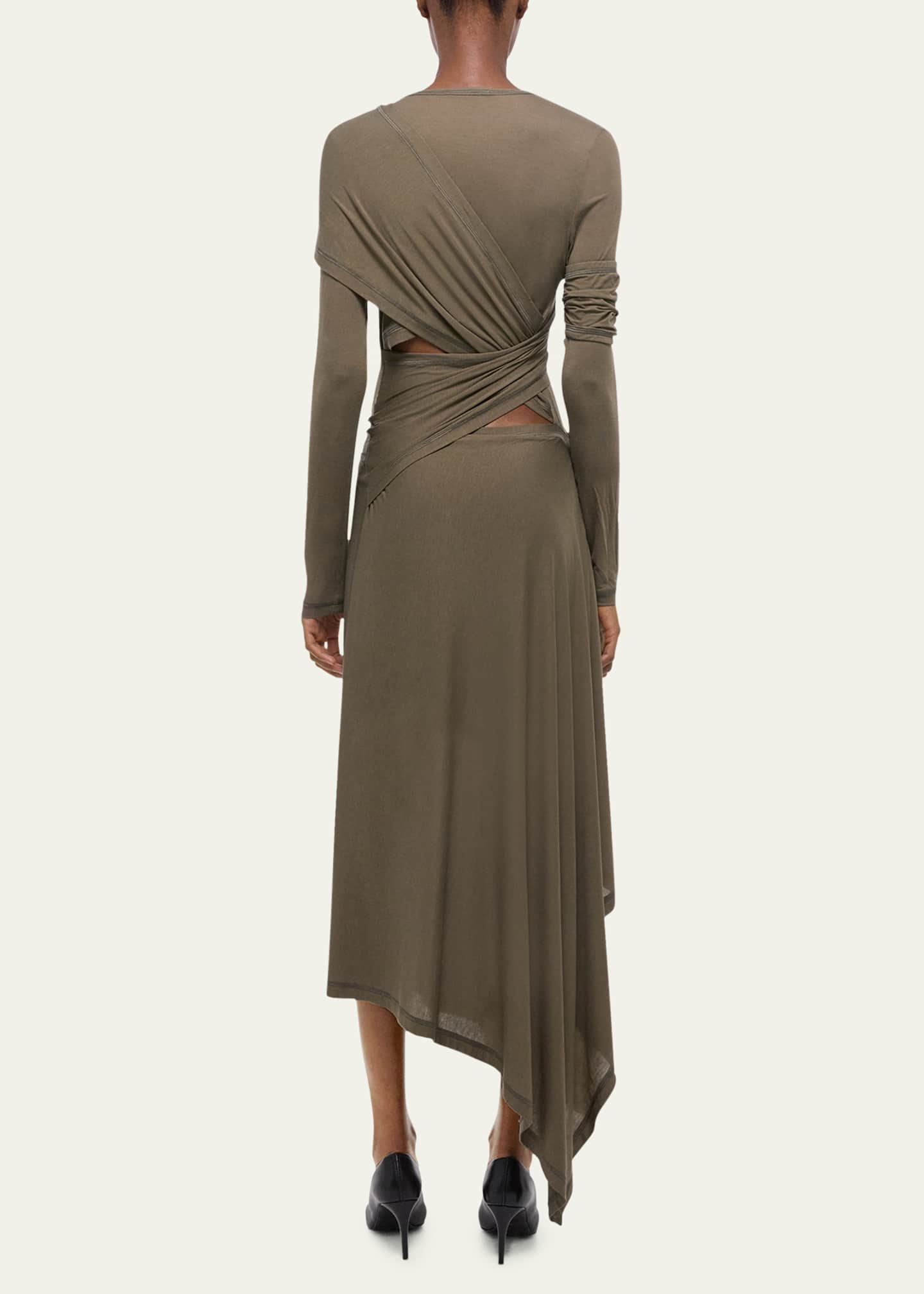 Helmut Lang Draped Knit Protection Dress Image 3 of 5