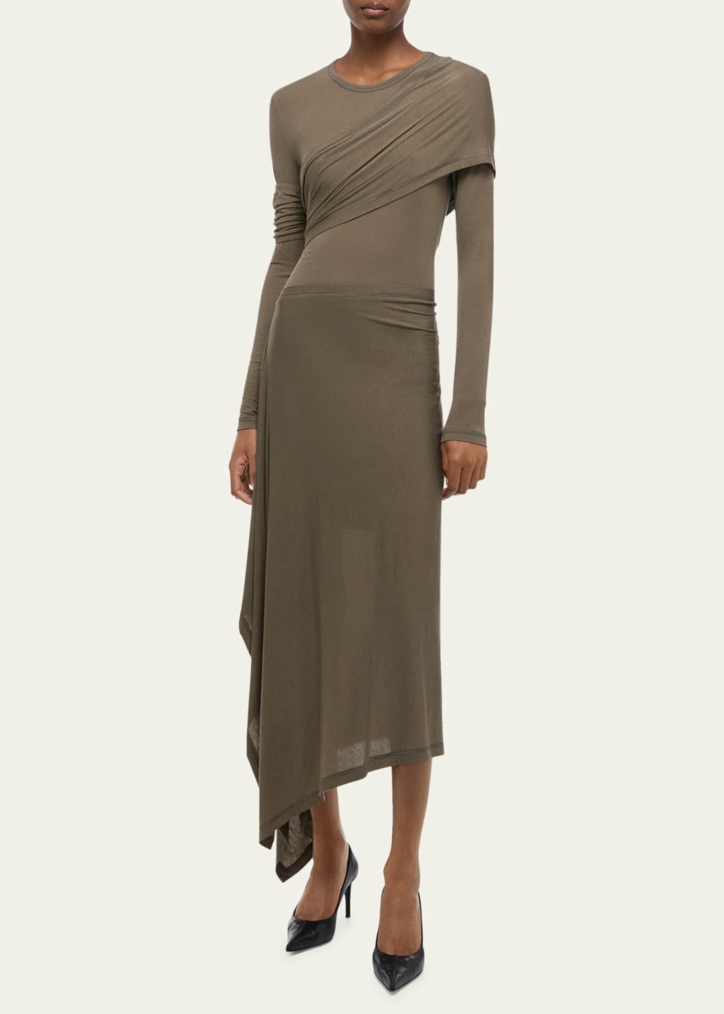 Helmut Lang Draped Knit Protection Dress Image 4 of 5