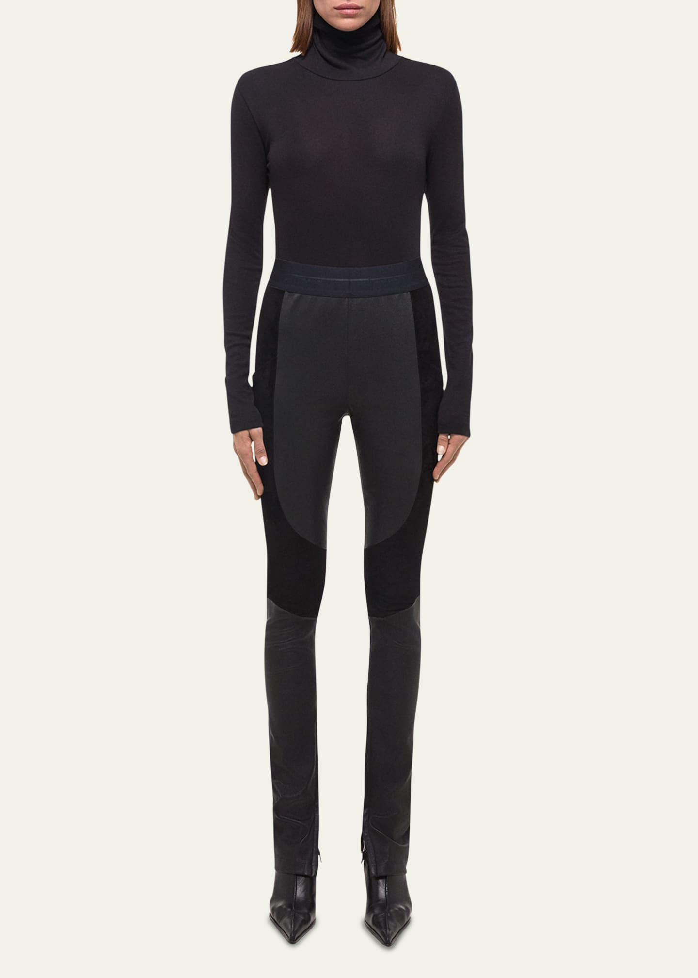 Helmut Lang Leather Racer Leggings