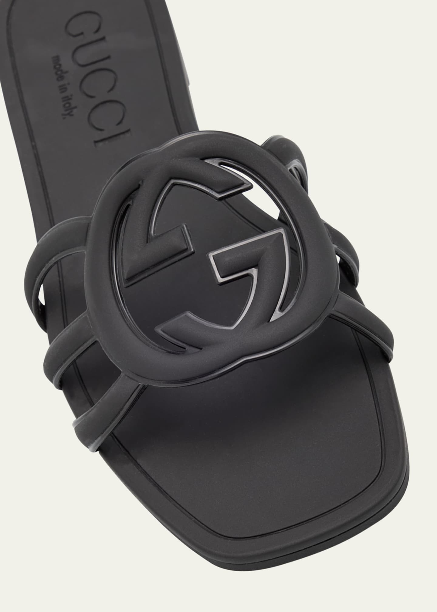 Gucci Palma GG Rubber Flat Slide Sandals Image 5 of 6