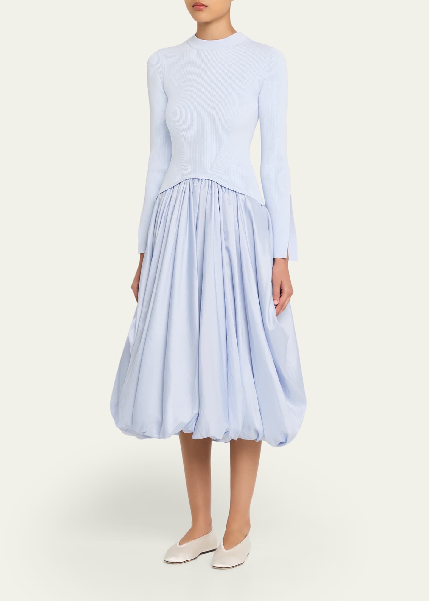 knee length dresses for ladies Baltic Born Womens Nellie Smocked Midi Dress | Light Blue main image 1