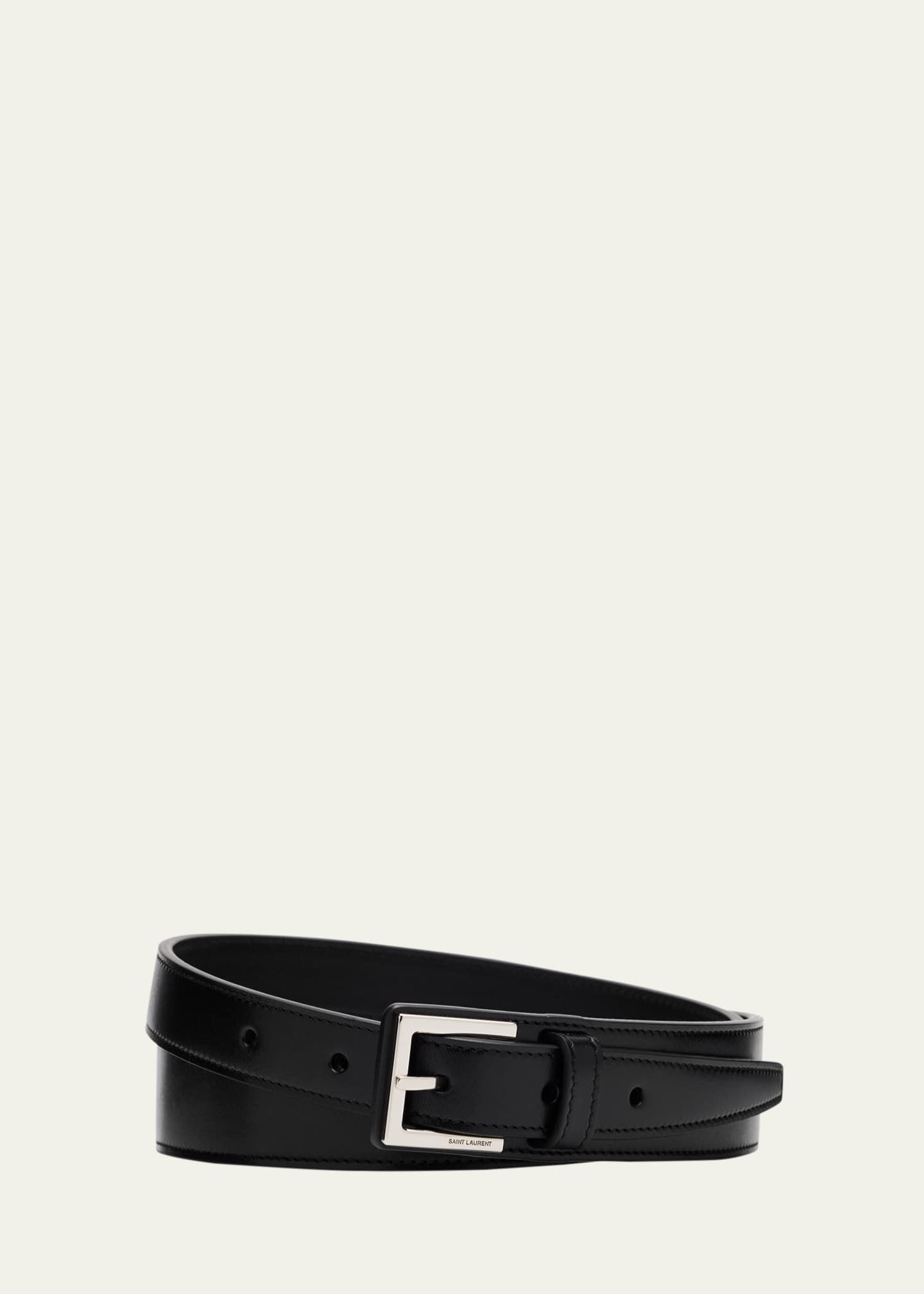 Saint Laurent Men's Ceinture Leather Belt, 20mm Image 1 of 2
