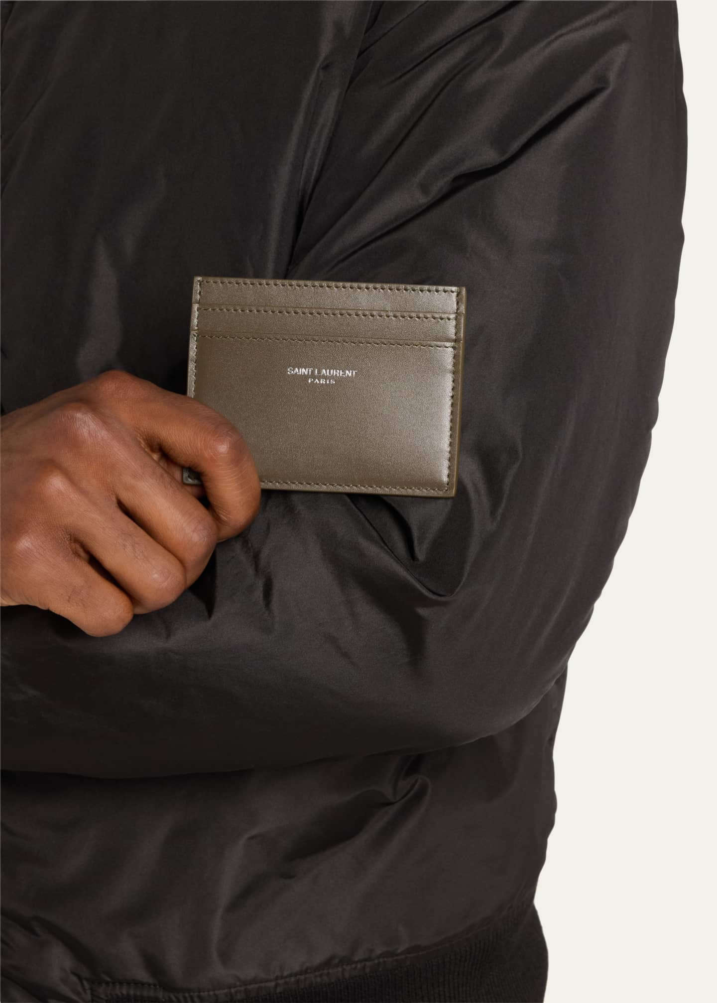 Saint Laurent Men's Card Case in Smooth Leather Image 2 of 4