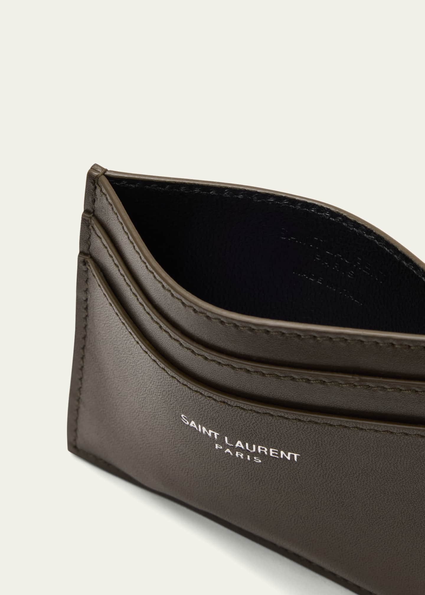 Saint Laurent Men's Card Case in Smooth Leather Image 4 of 4