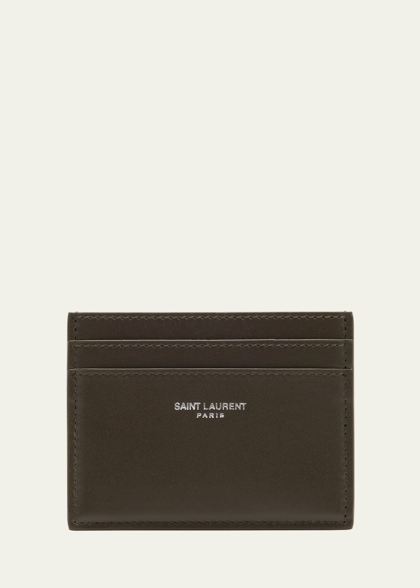 Saint Laurent Men's Card Case in Smooth Leather Image 1 of 4