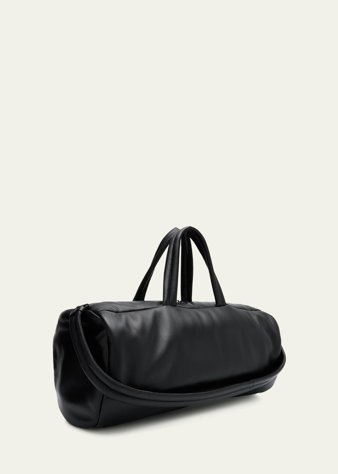 Saint Laurent Men's Leather Logo Duffel Bag Image 3 of 6