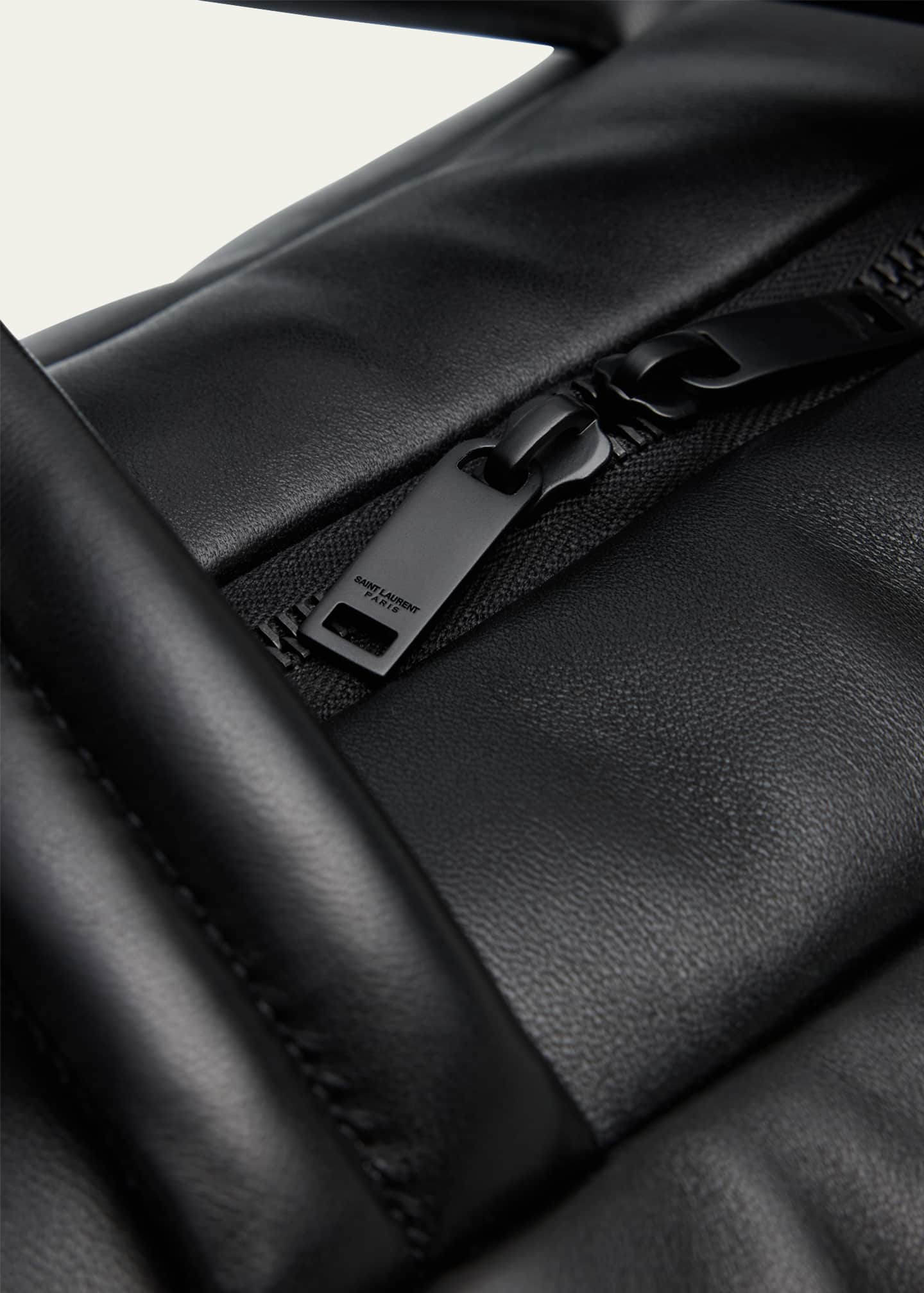 Saint Laurent Men's Leather Logo Duffel Bag Image 6 of 6