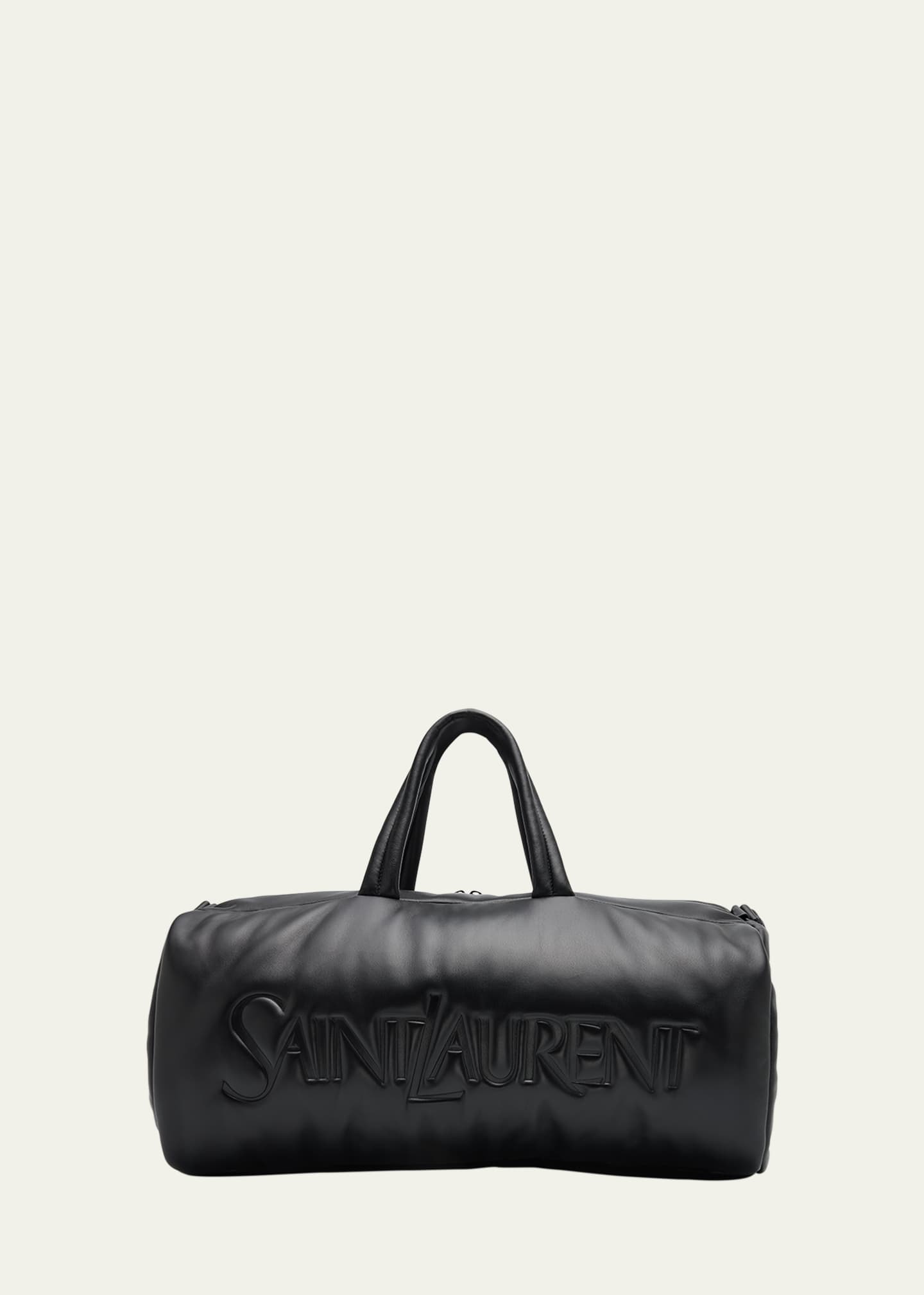 Saint Laurent Men's Leather Logo Duffel Bag Image 1 of 6