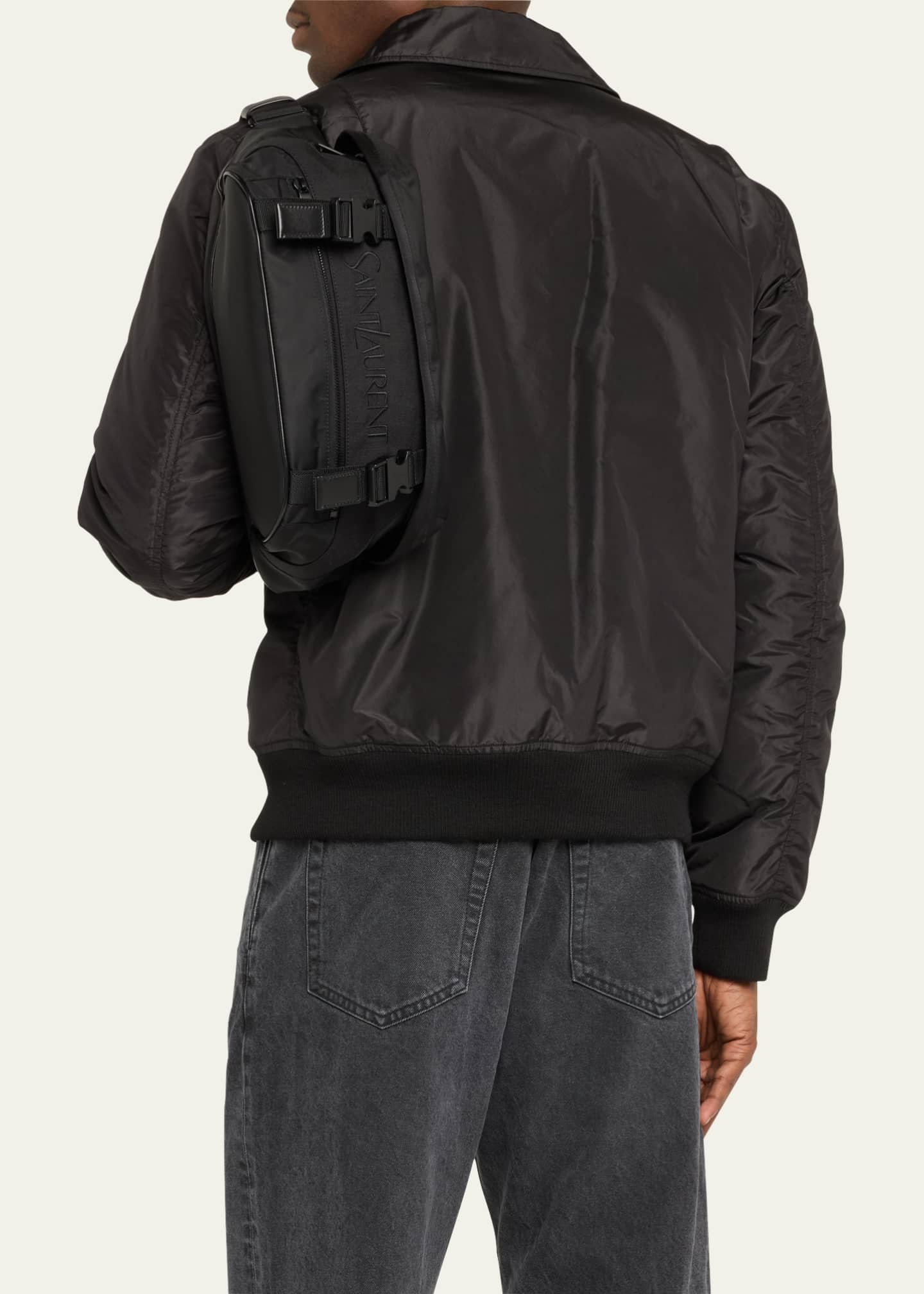 【関税込み】Saint Laurent nylon belt bag Saint Laurent Men's Nylon Belt Bag - Bergdorf Goodman
