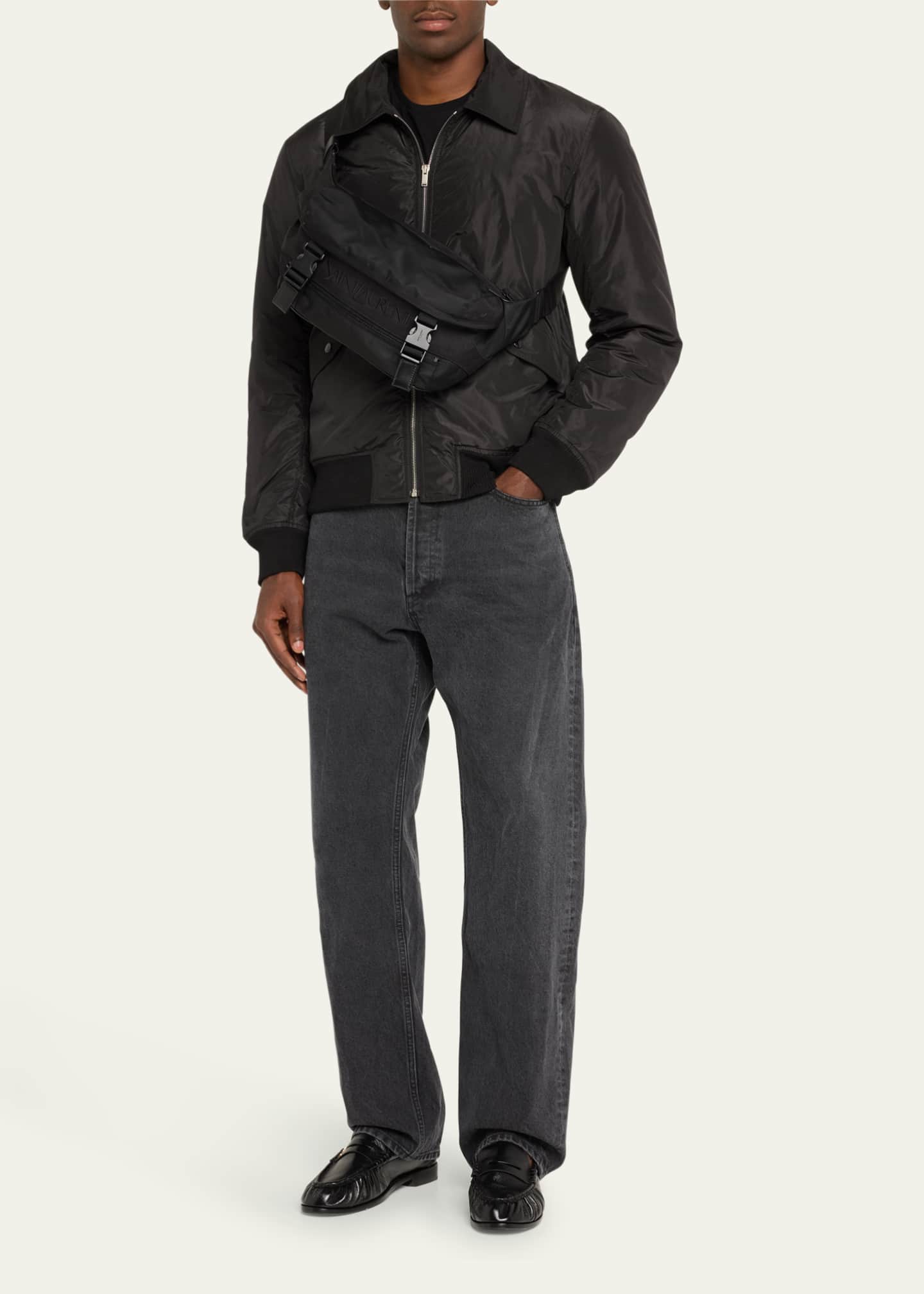 Saint Laurent Men s Nylon Belt Bag Bergdorf Goodman