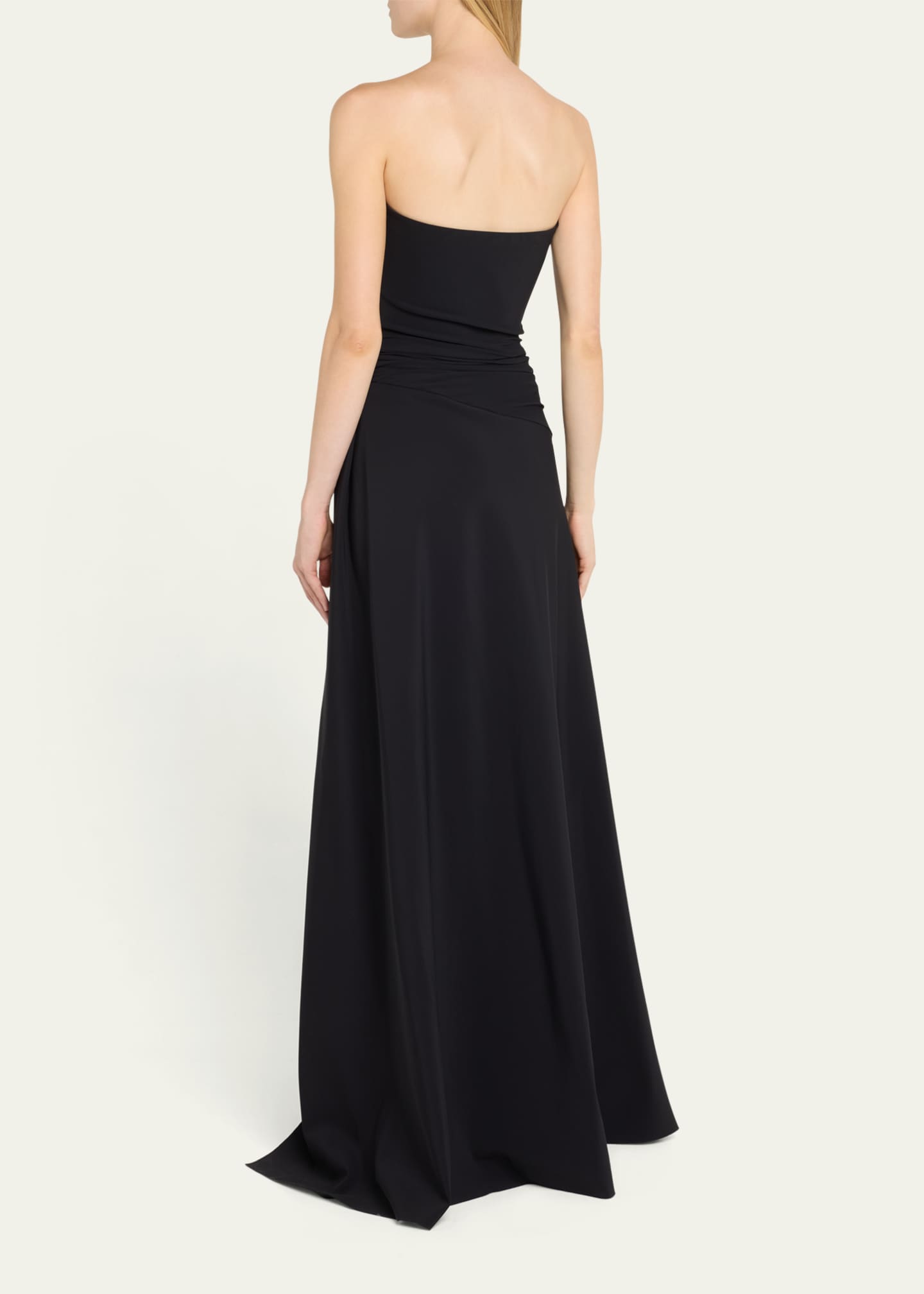 Chiara Boni La Petite Robe Disvi Strapless Ruched A-Line Gown Image 3 of 5