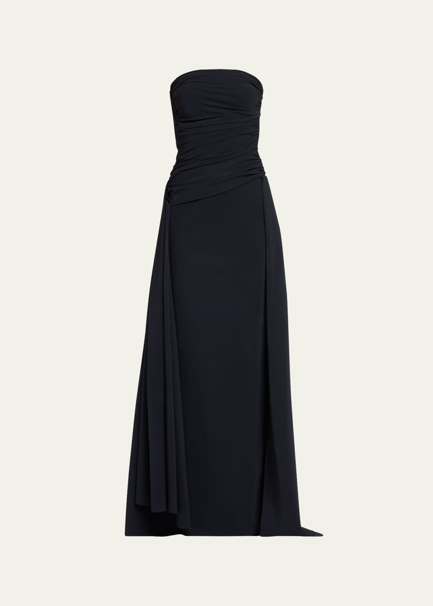 Chiara Boni La Petite Robe Disvi Strapless Ruched A-Line Gown Image 1 of 5