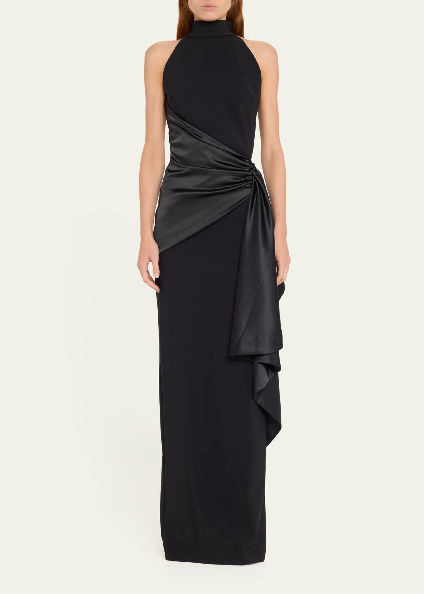 Chiara Boni La Petite Robe Gudairi Ra Draped Halter Column Gown Image 2 of 5