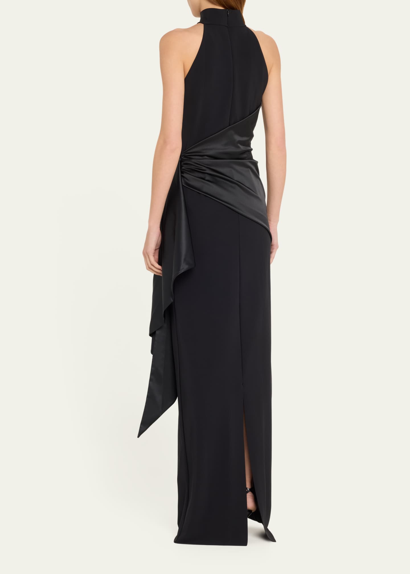 Chiara Boni La Petite Robe Gudairi Ra Draped Halter Column Gown Image 3 of 5