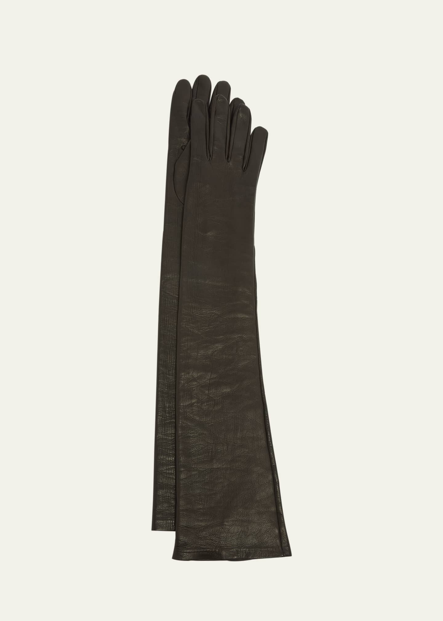 Dries Van Noten Men s Long Calfskin Leather Gloves Brown Men s Small Gloves Leather Gloves