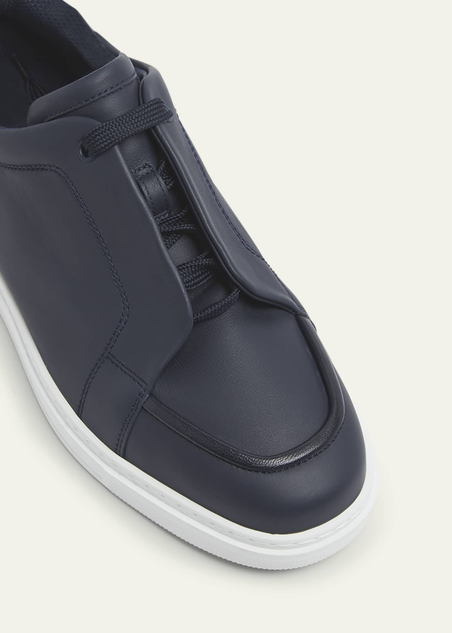 Christian Louboutin Men's Jimmy Calfskin Leather Low-Top Sneakers Image 3 of 3