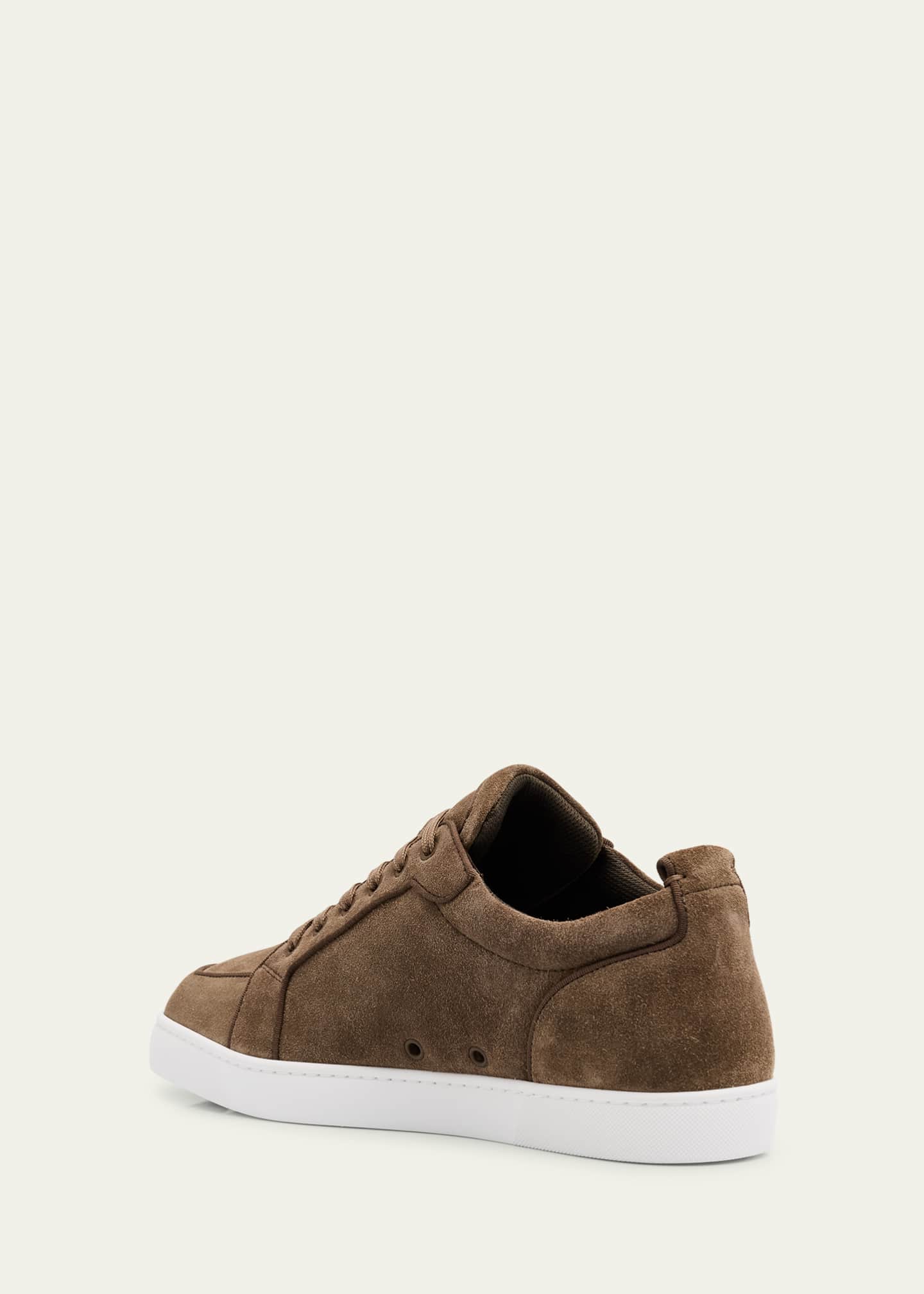 Christian Louboutin Men's Rantulow Suede High-Top Sneakers Image 4 of 6