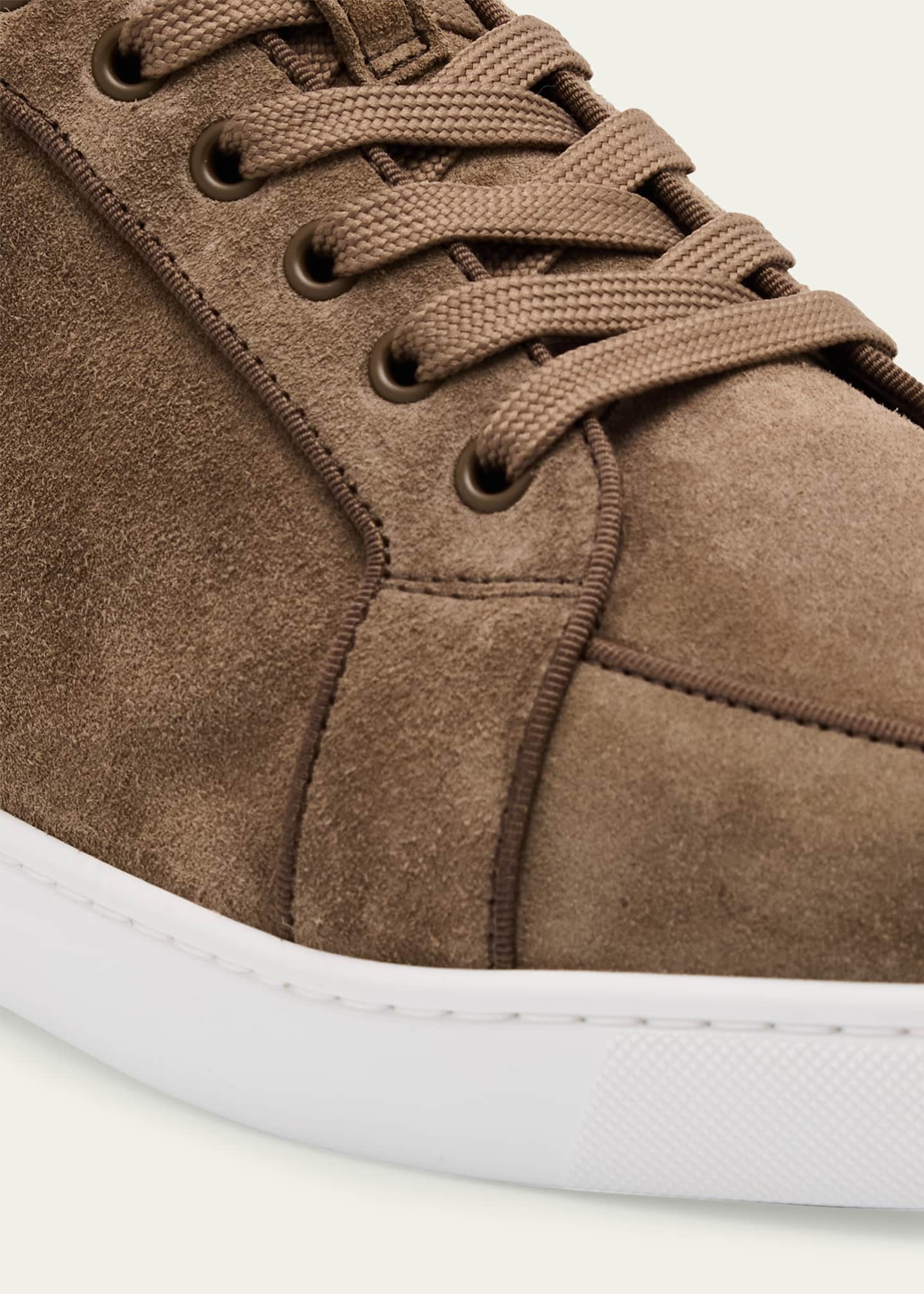 Christian Louboutin Men's Rantulow Suede High-Top Sneakers Image 5 of 6