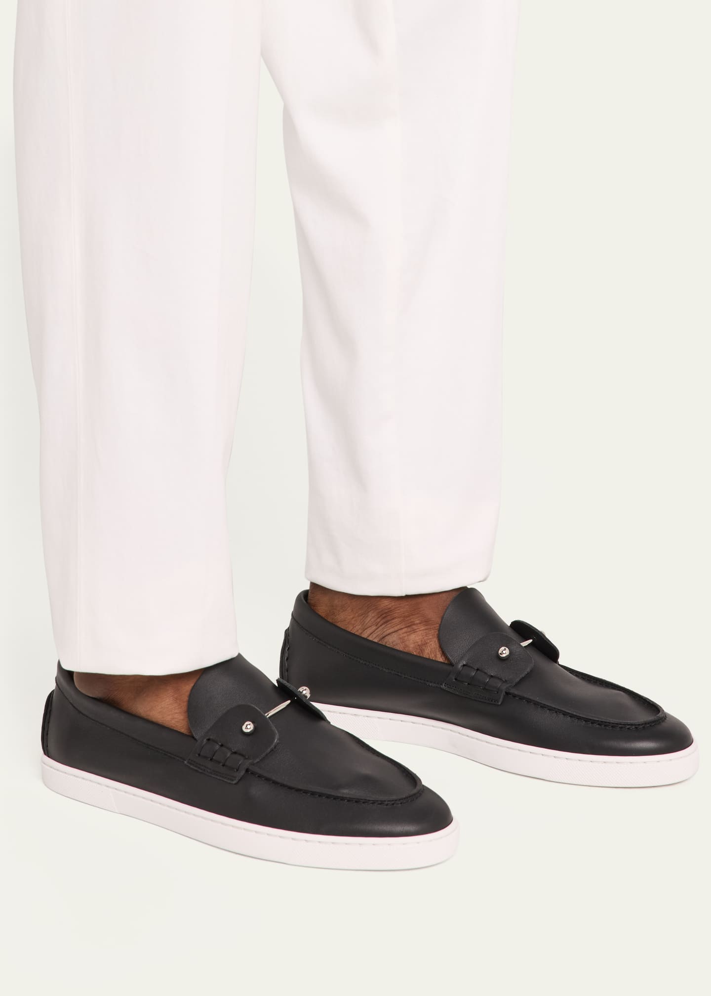 Christian Louboutin Men's Chambeliboat Leather Loafers Image 2 of 6
