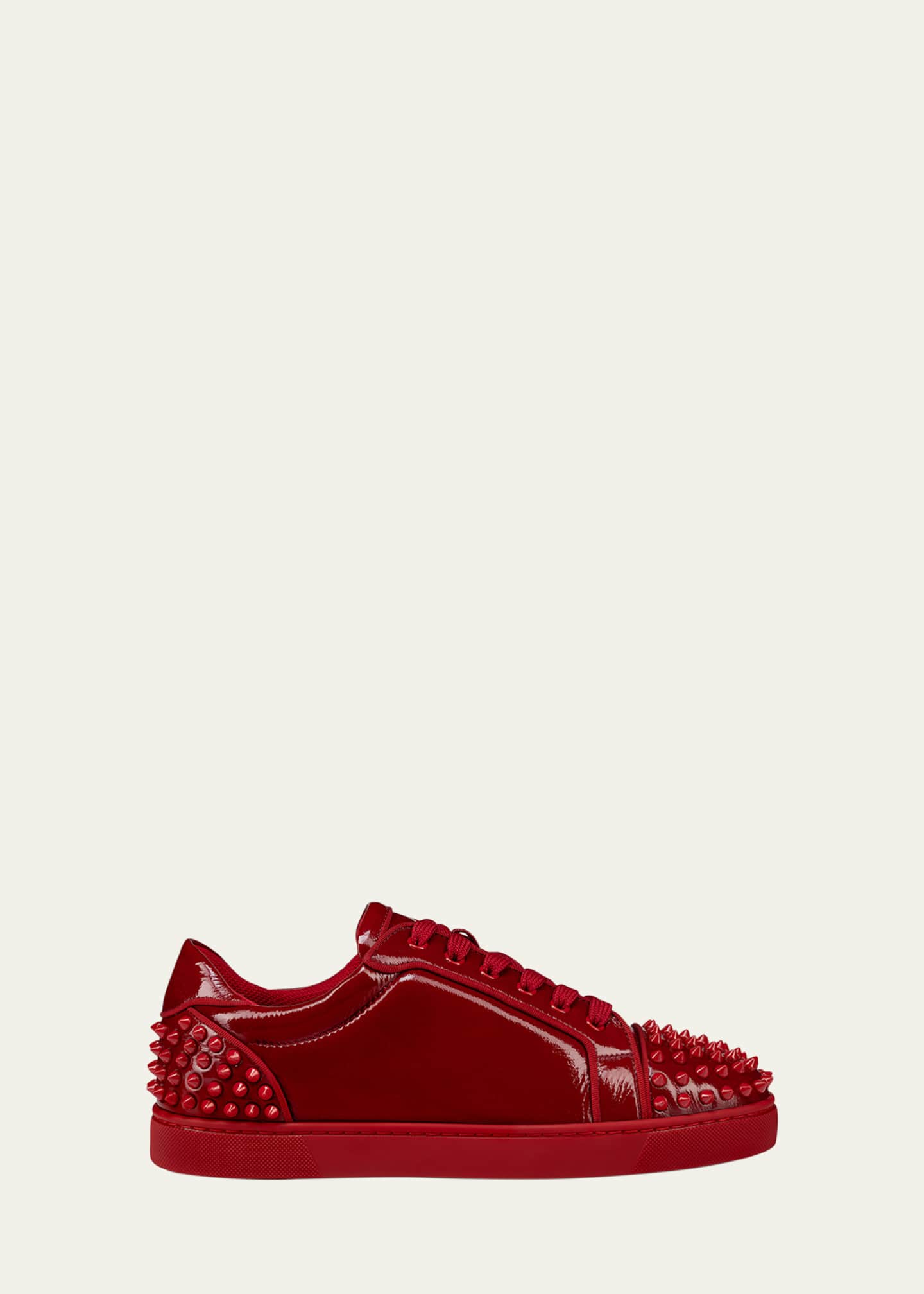 Christian Louboutin Men's Seavaste 2 Patent Leather Low-Top Sneakers Image 1 of 4