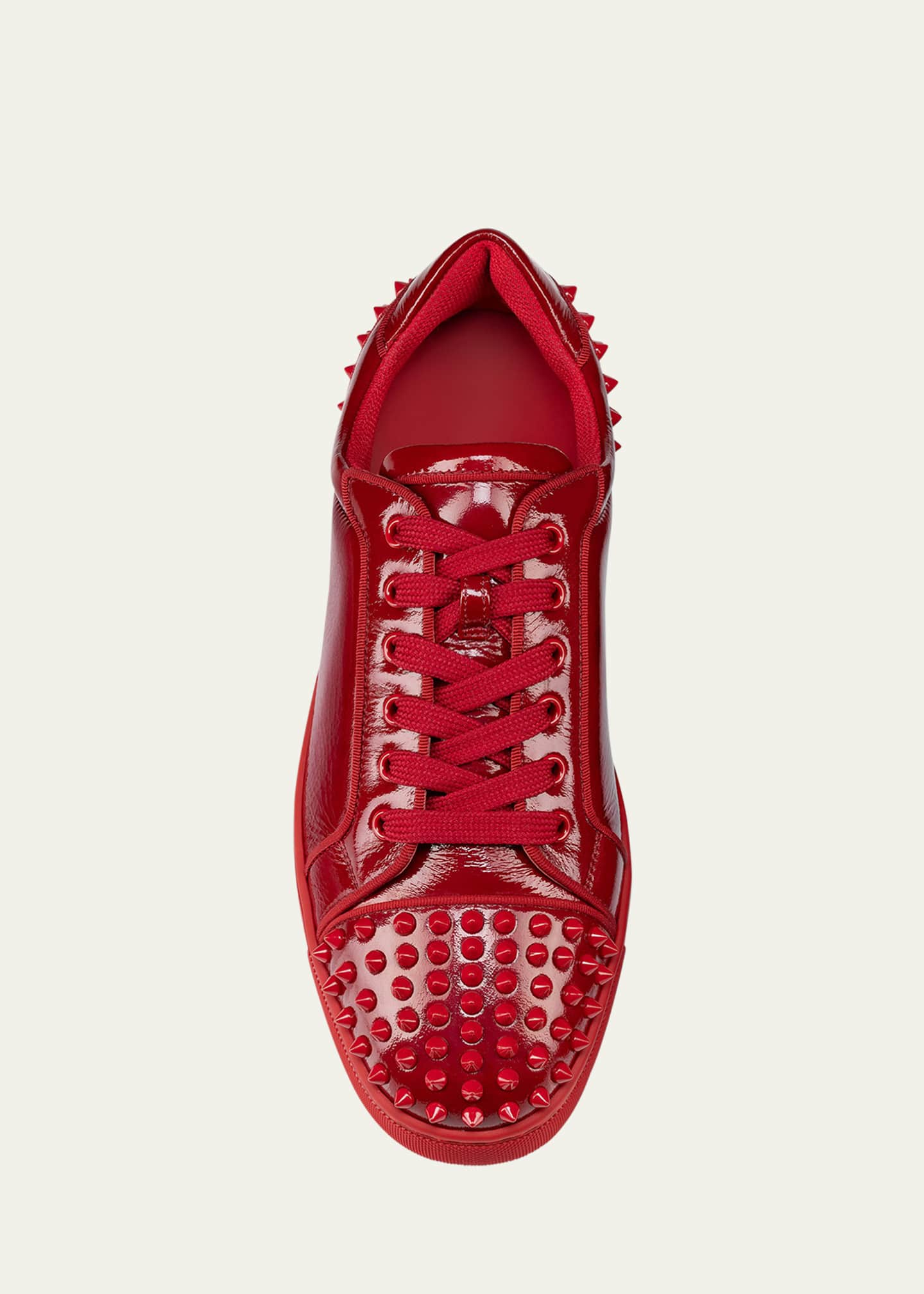 Christian Louboutin Men's Seavaste 2 Patent Leather Low-Top Sneakers Image 4 of 4