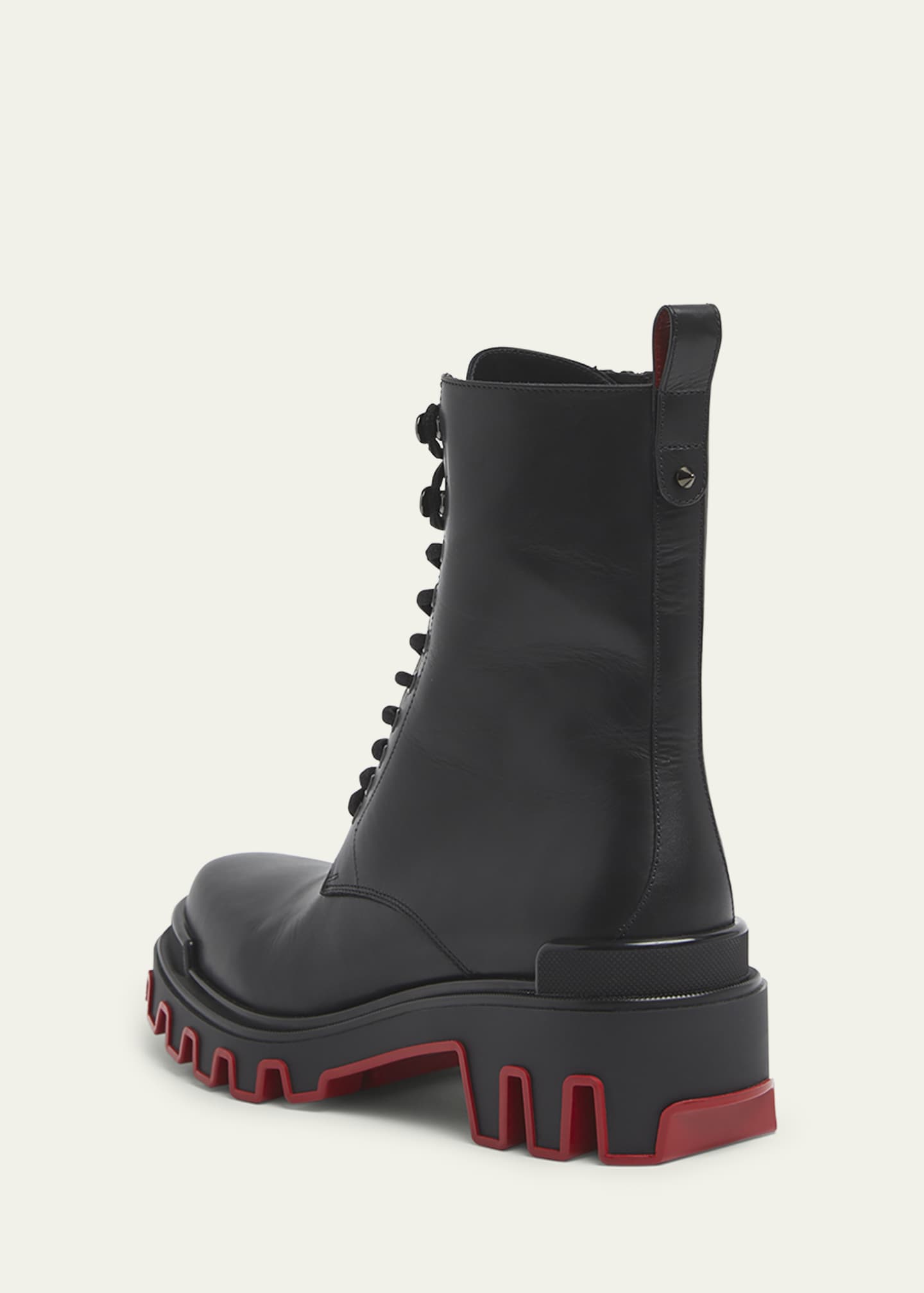 Christian Louboutin Men's Trott Dune Lugged Leather Combat Boots Image 2 of 3