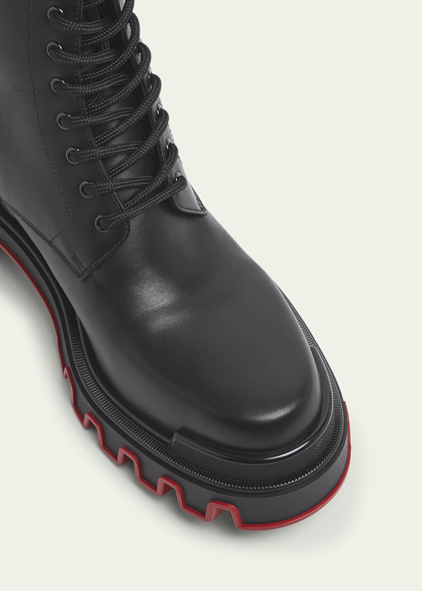Christian Louboutin Men's Trott Dune Lugged Leather Combat Boots Image 3 of 3