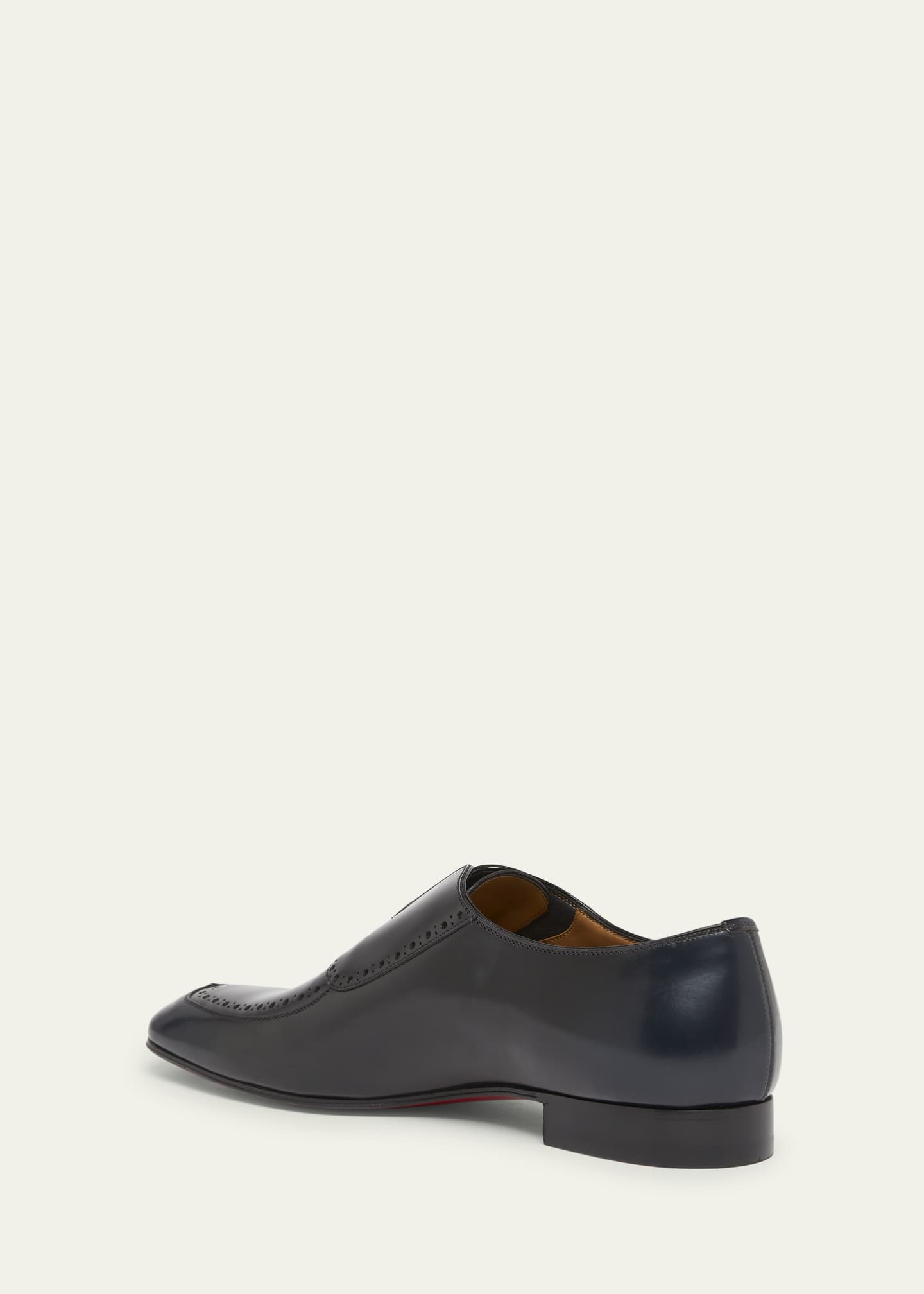 Christian Louboutin Men's Lafitte Spike Leather Oxfords Image 4 of 6
